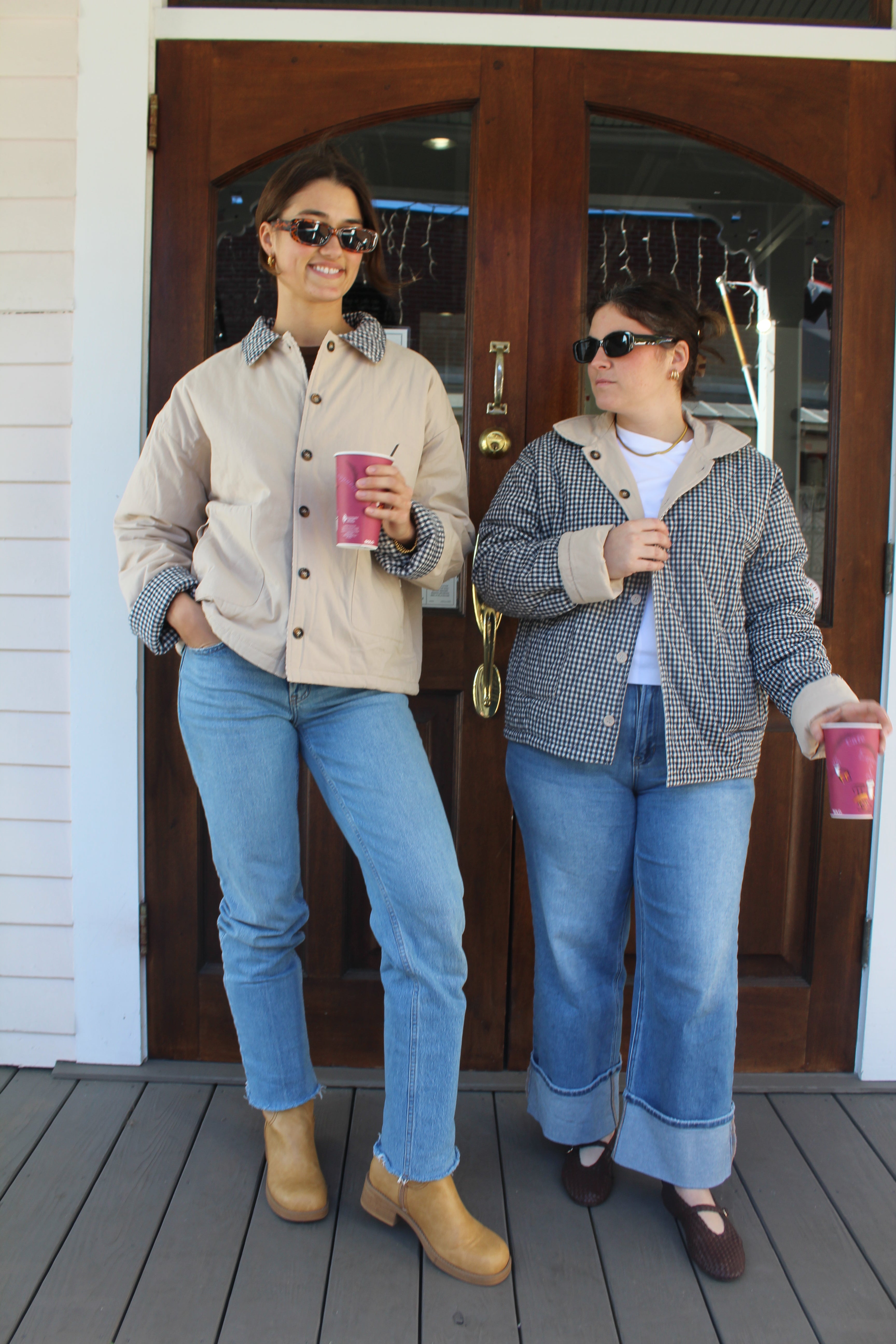 Khaki/Gingham Reversible Jacket