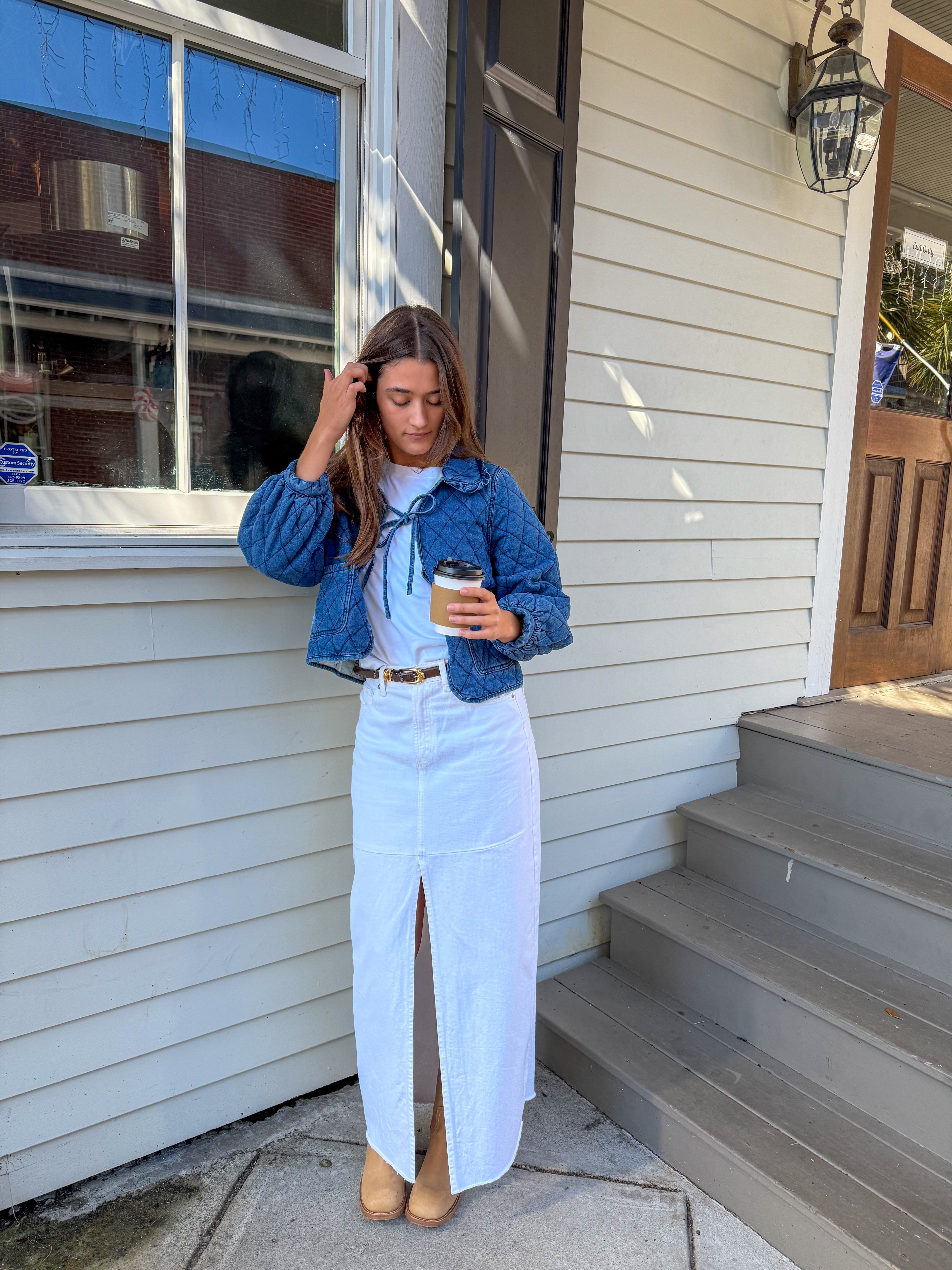 Front Tie Denim Jacket