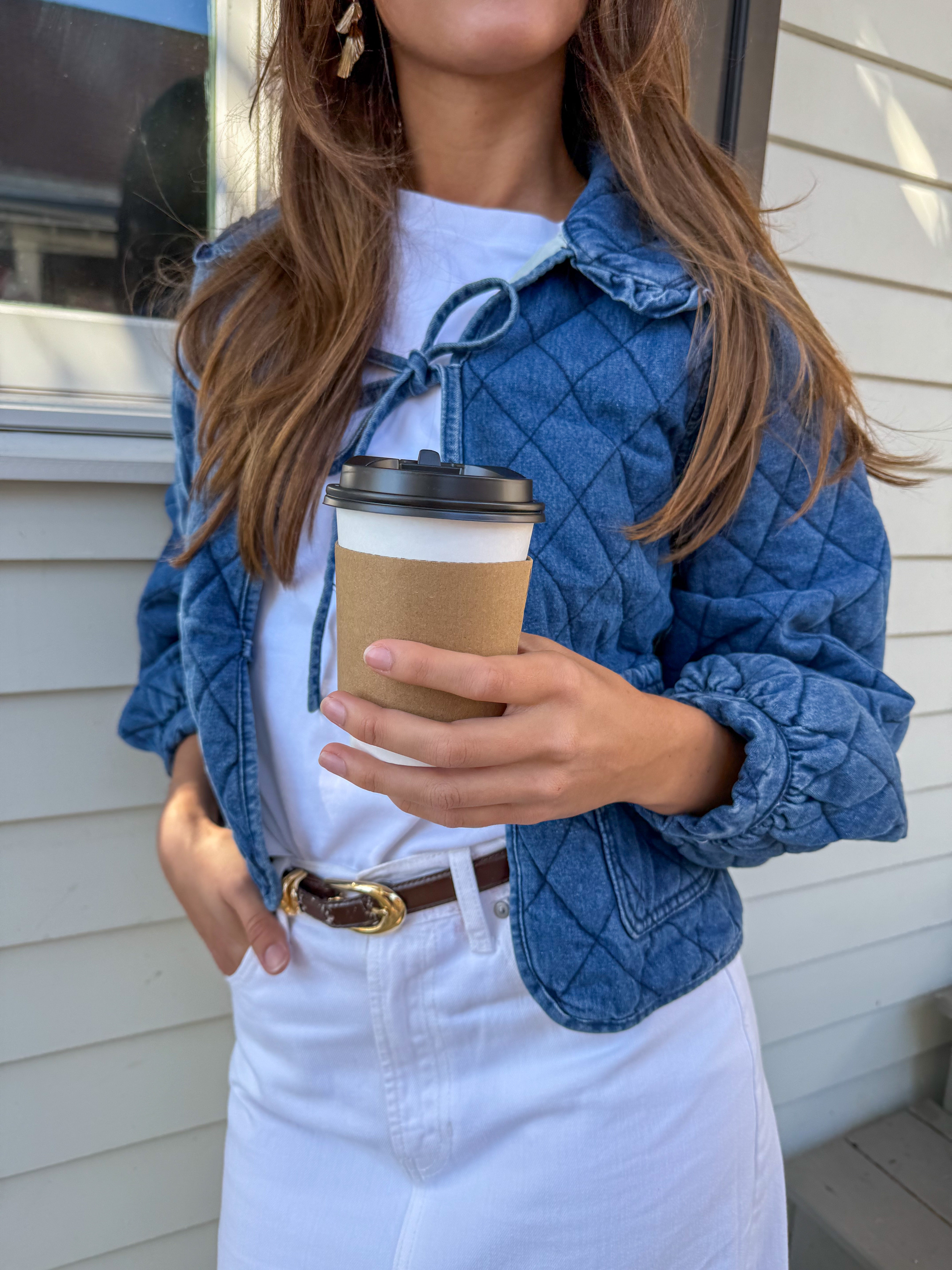 Front Tie Denim Jacket