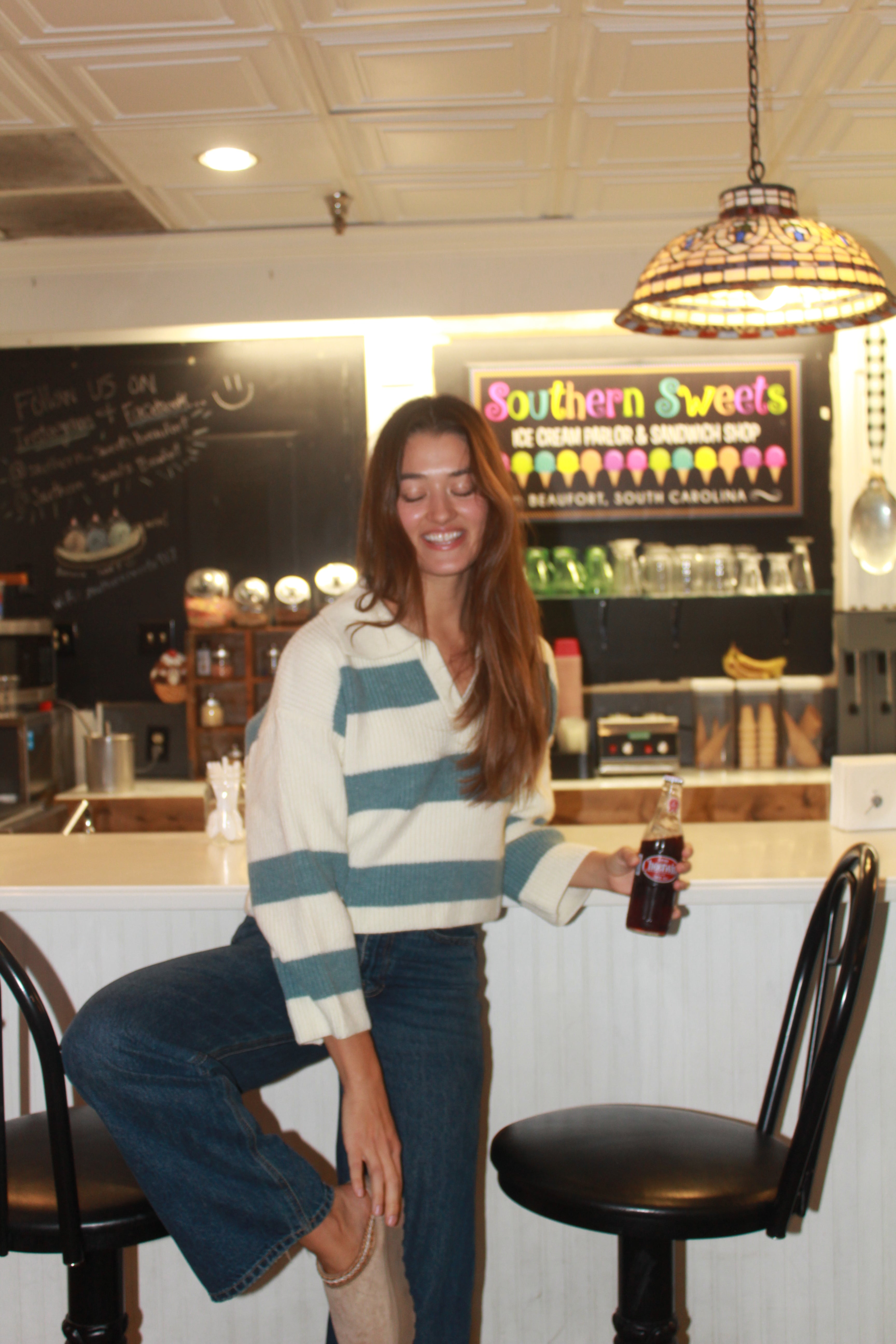 Striped Collar Sweater