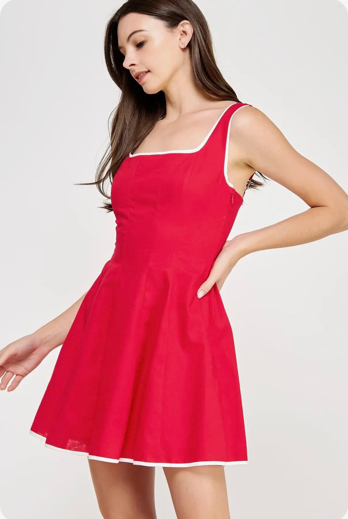 Red Linen Blend Mini