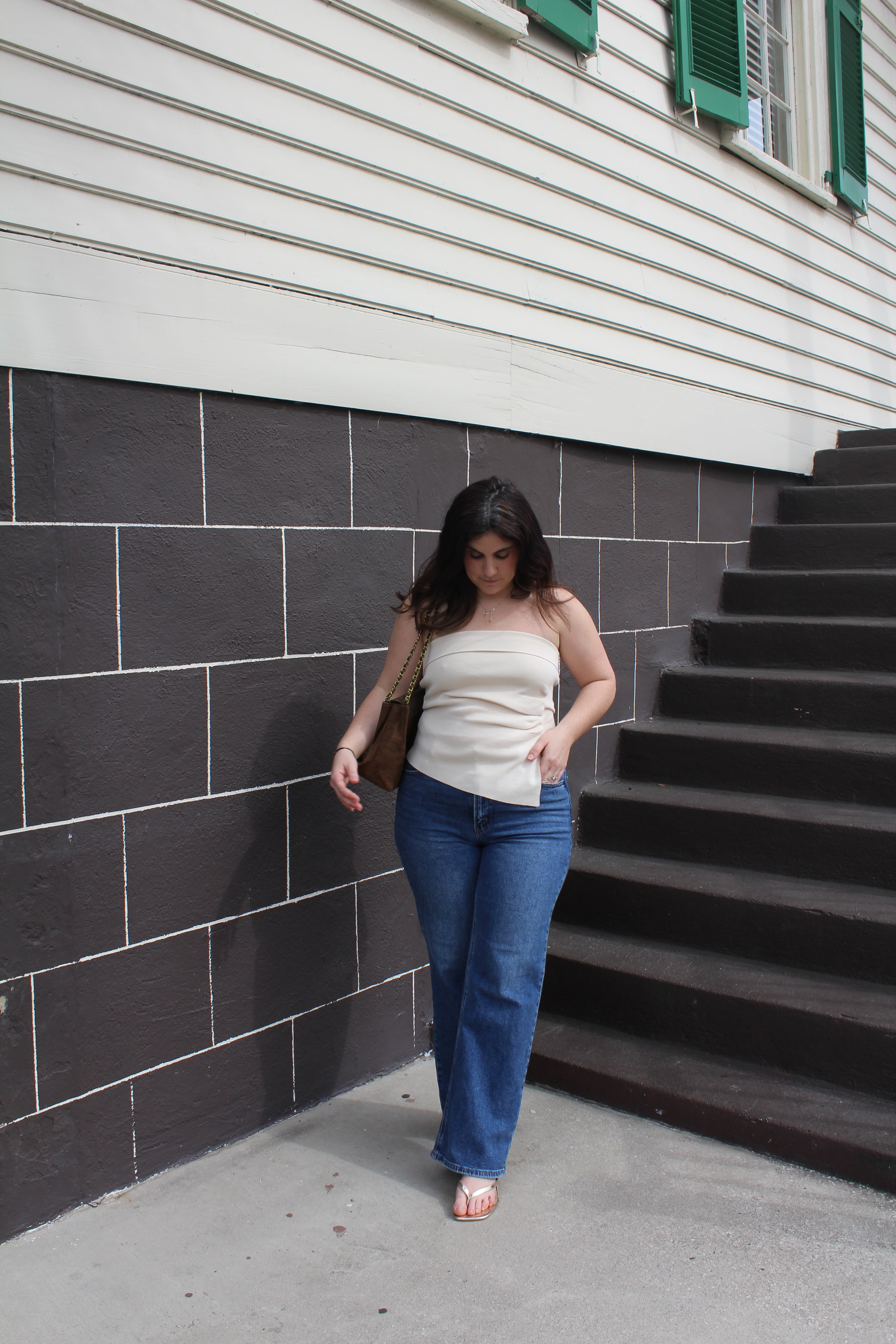 Asymmetrical Knit Tube Top