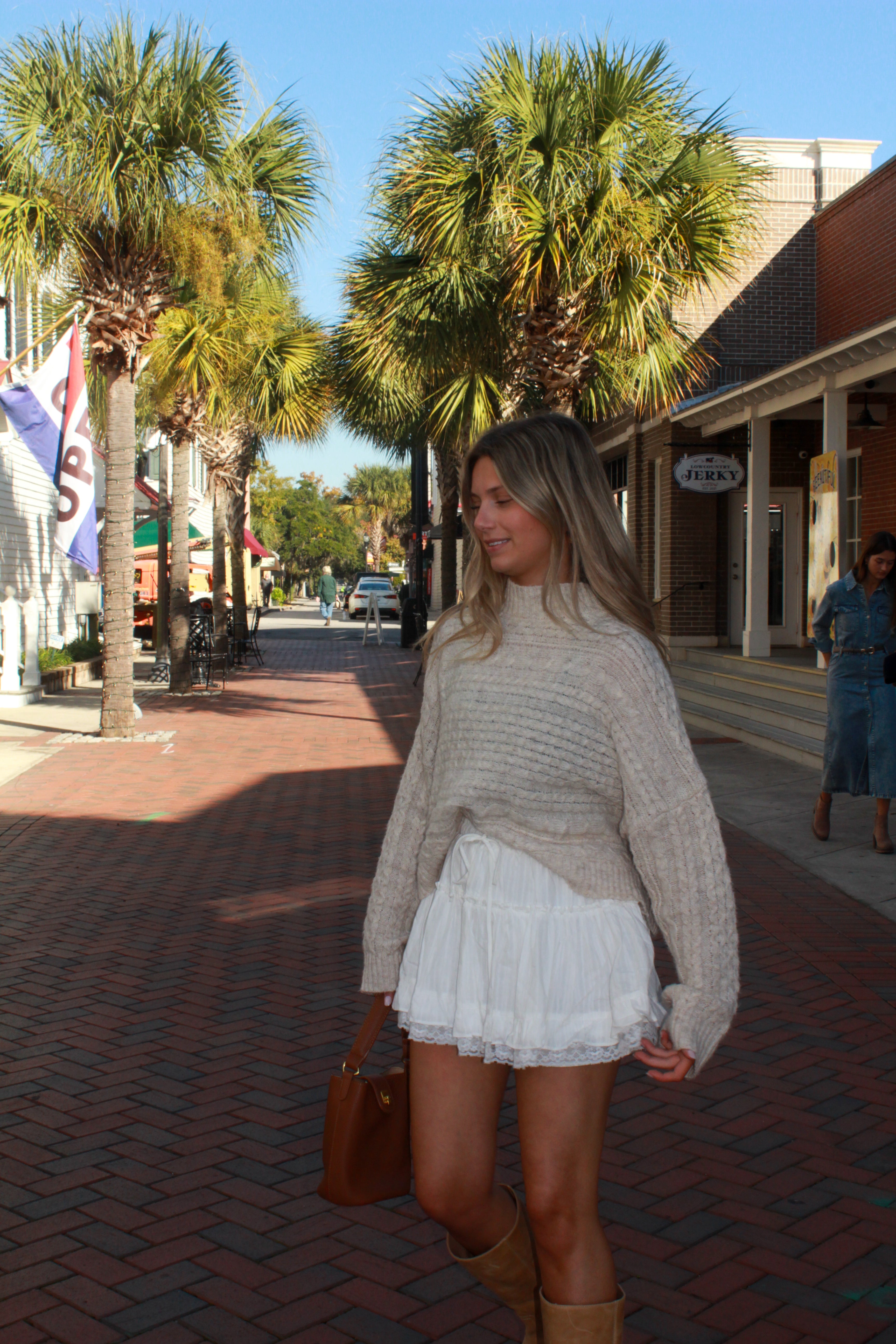 Lace Ruffled Mini Skirt