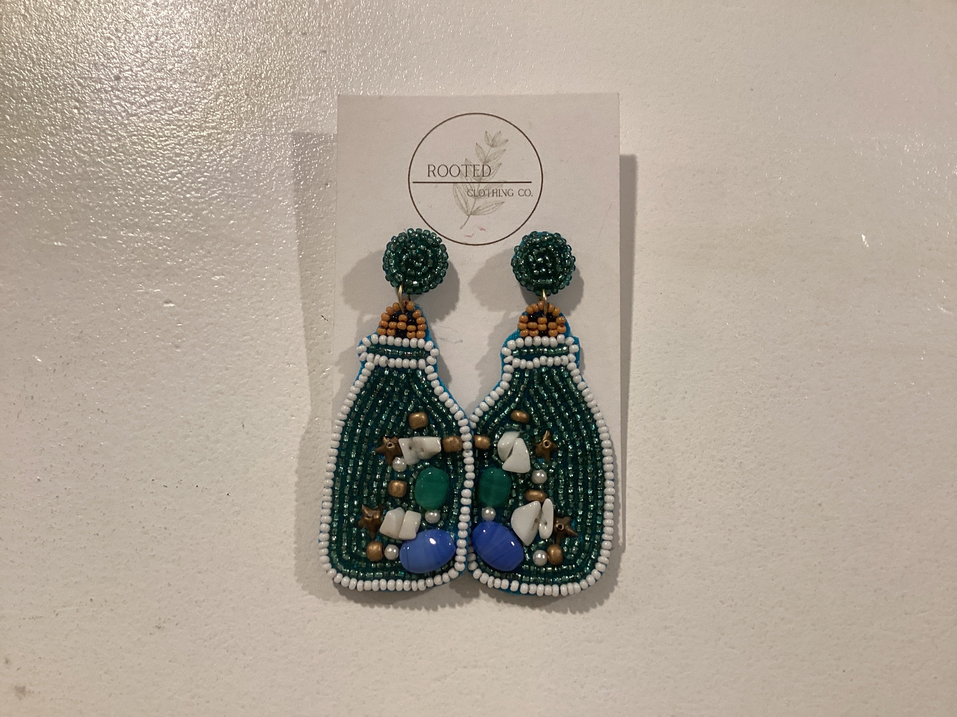 Green Bottle Earrings