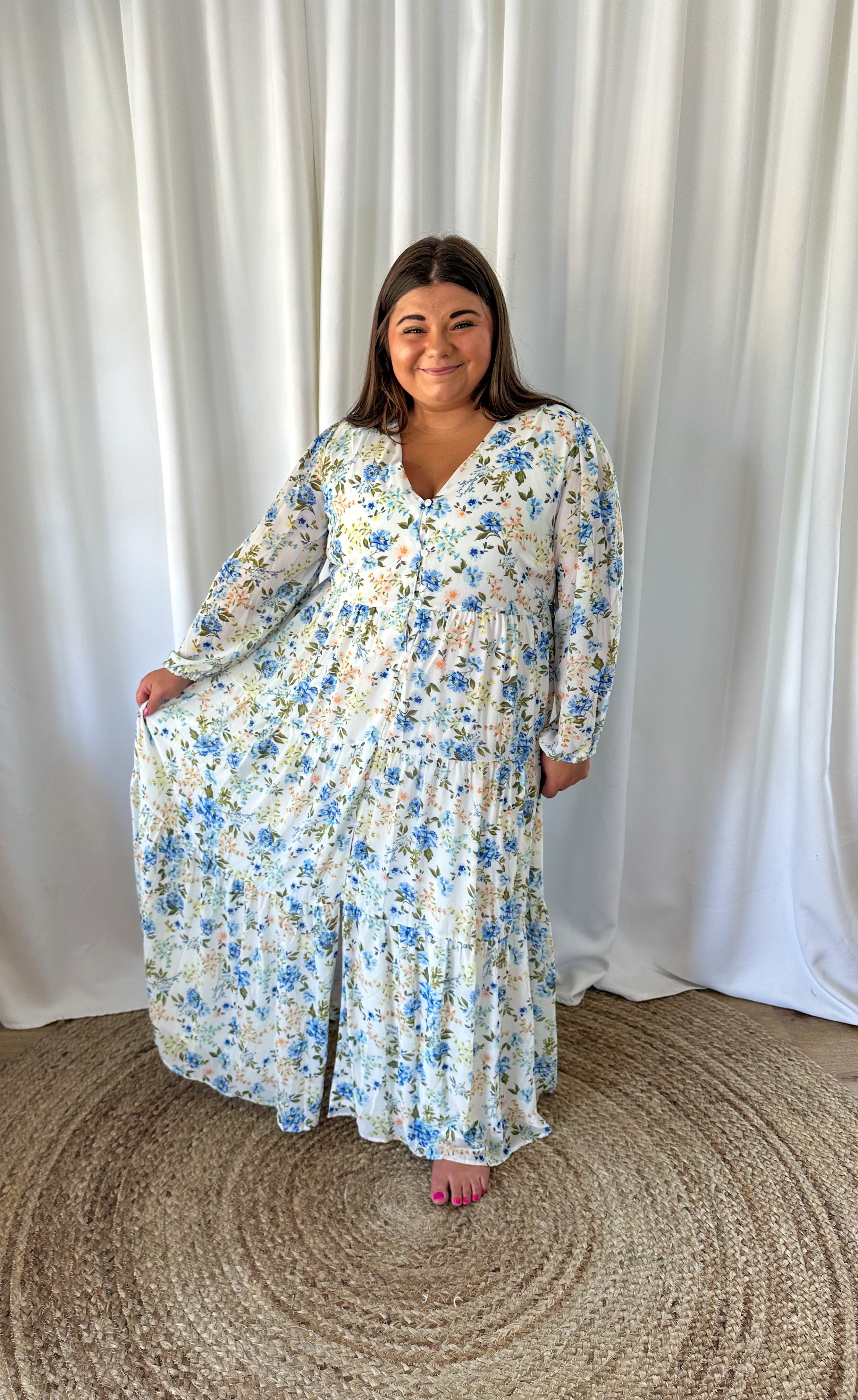 PLUS Floral Tiered Maxi