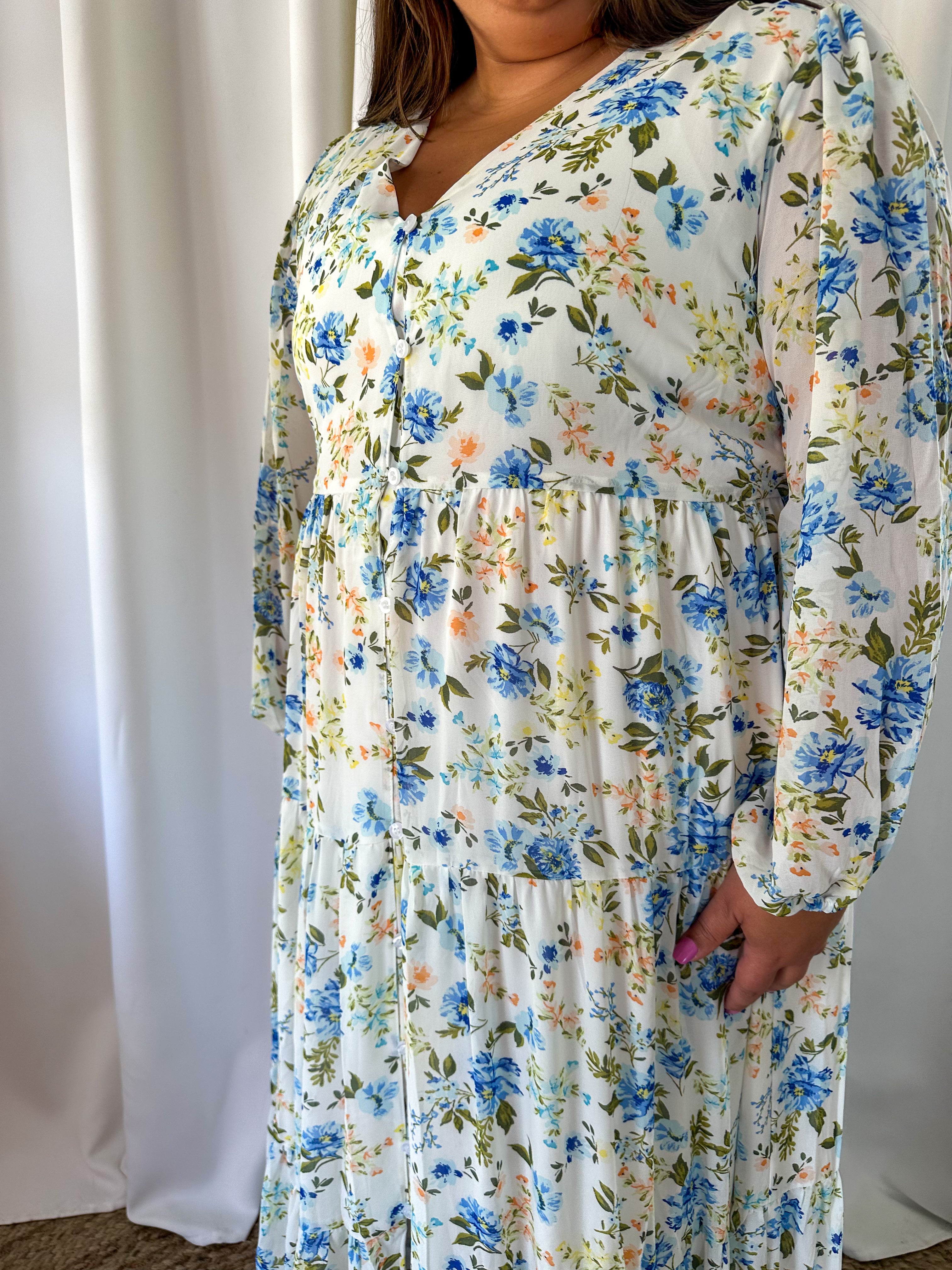 PLUS Floral Tiered Maxi