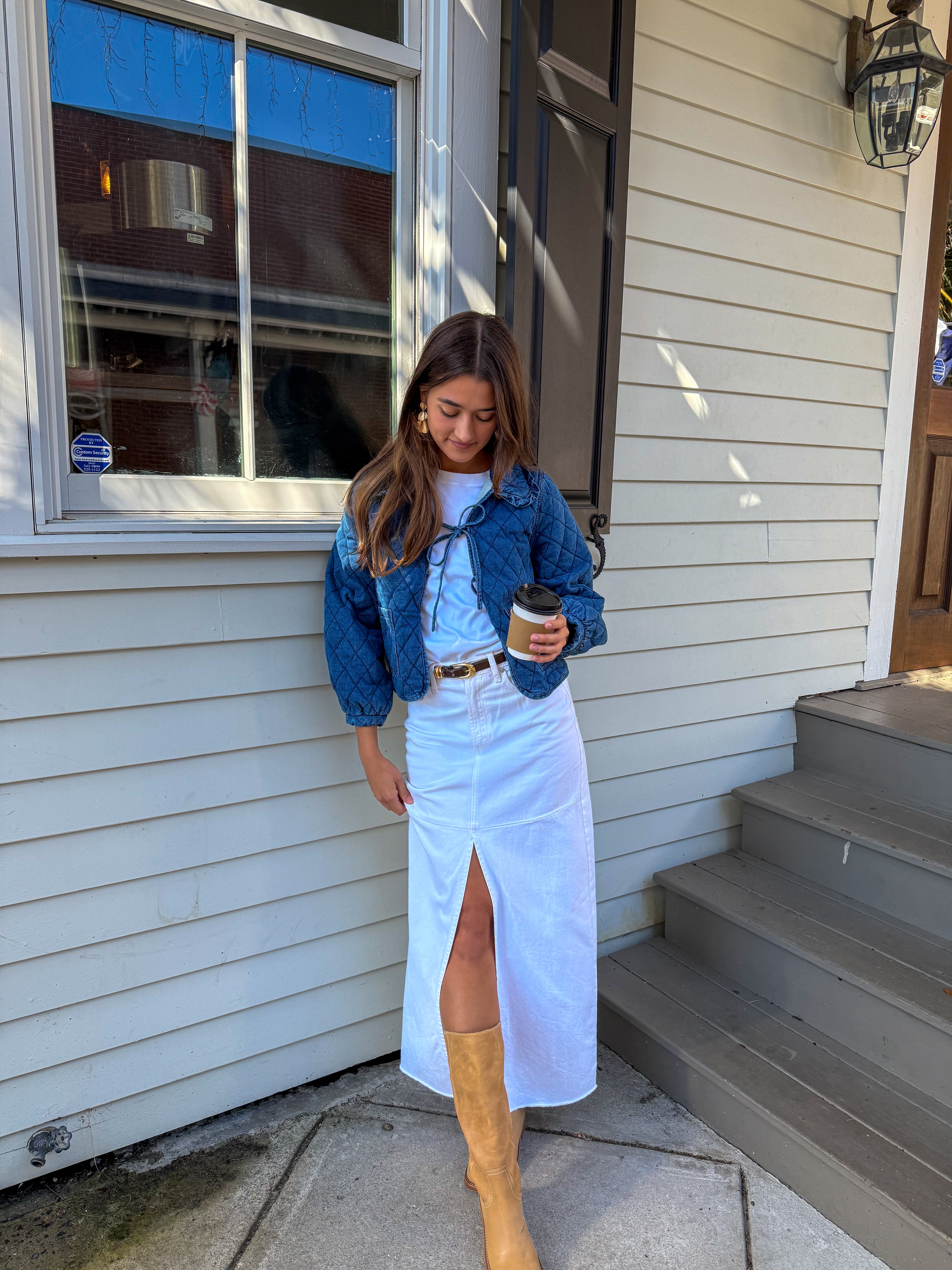 Front Tie Denim Jacket