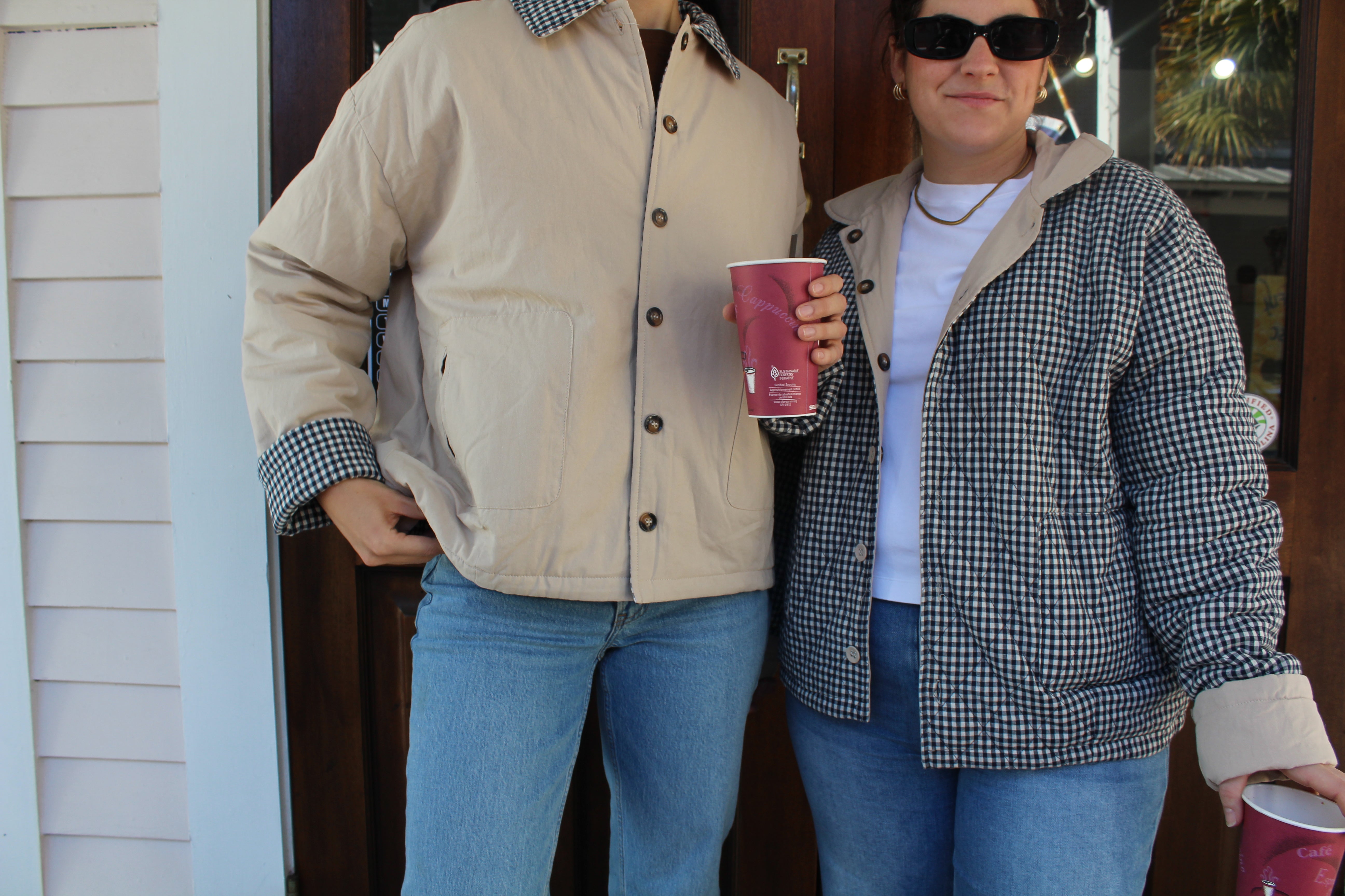 Khaki/Gingham Reversible Jacket