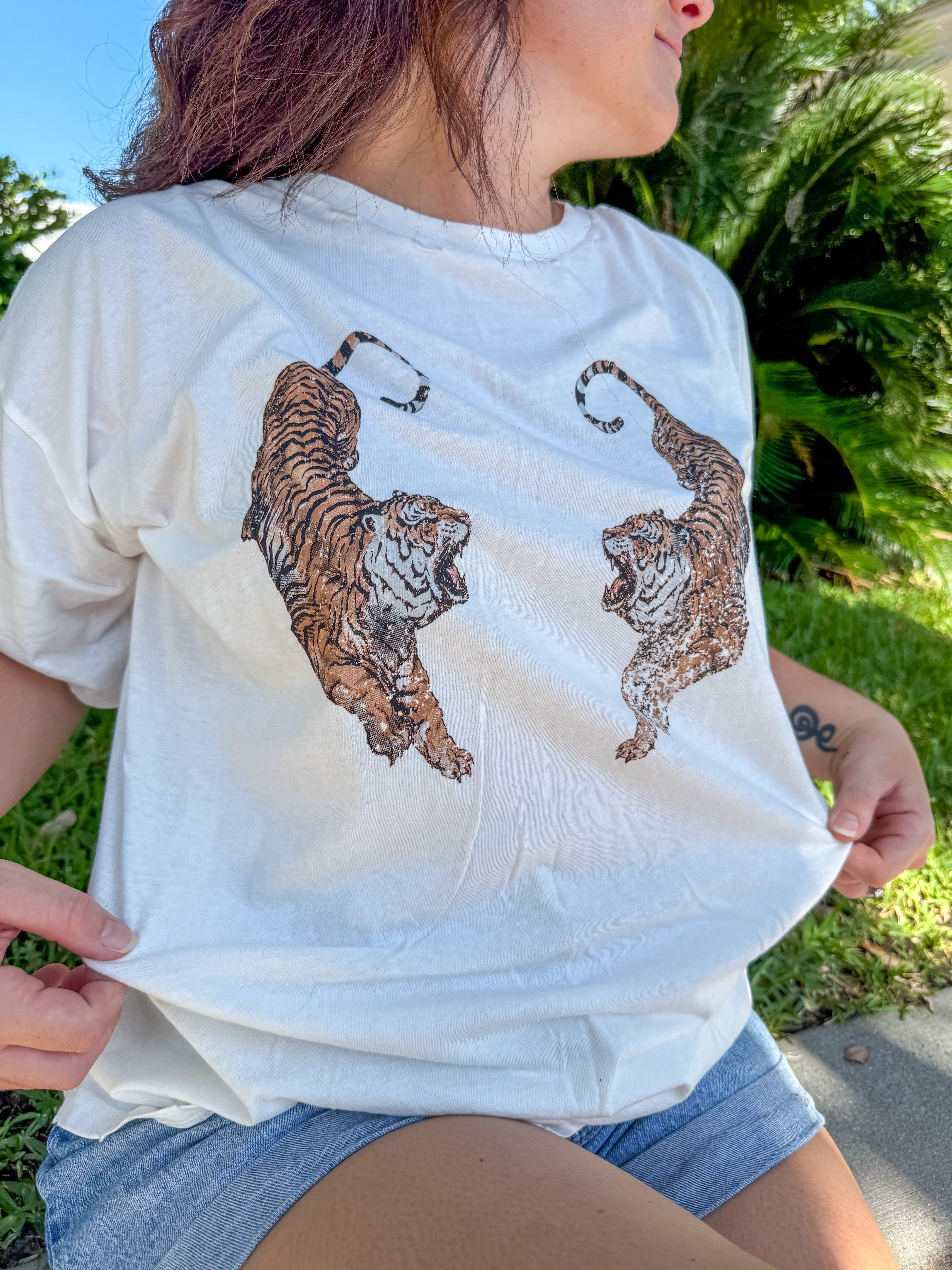 Tiger Oversized Graphic Tee