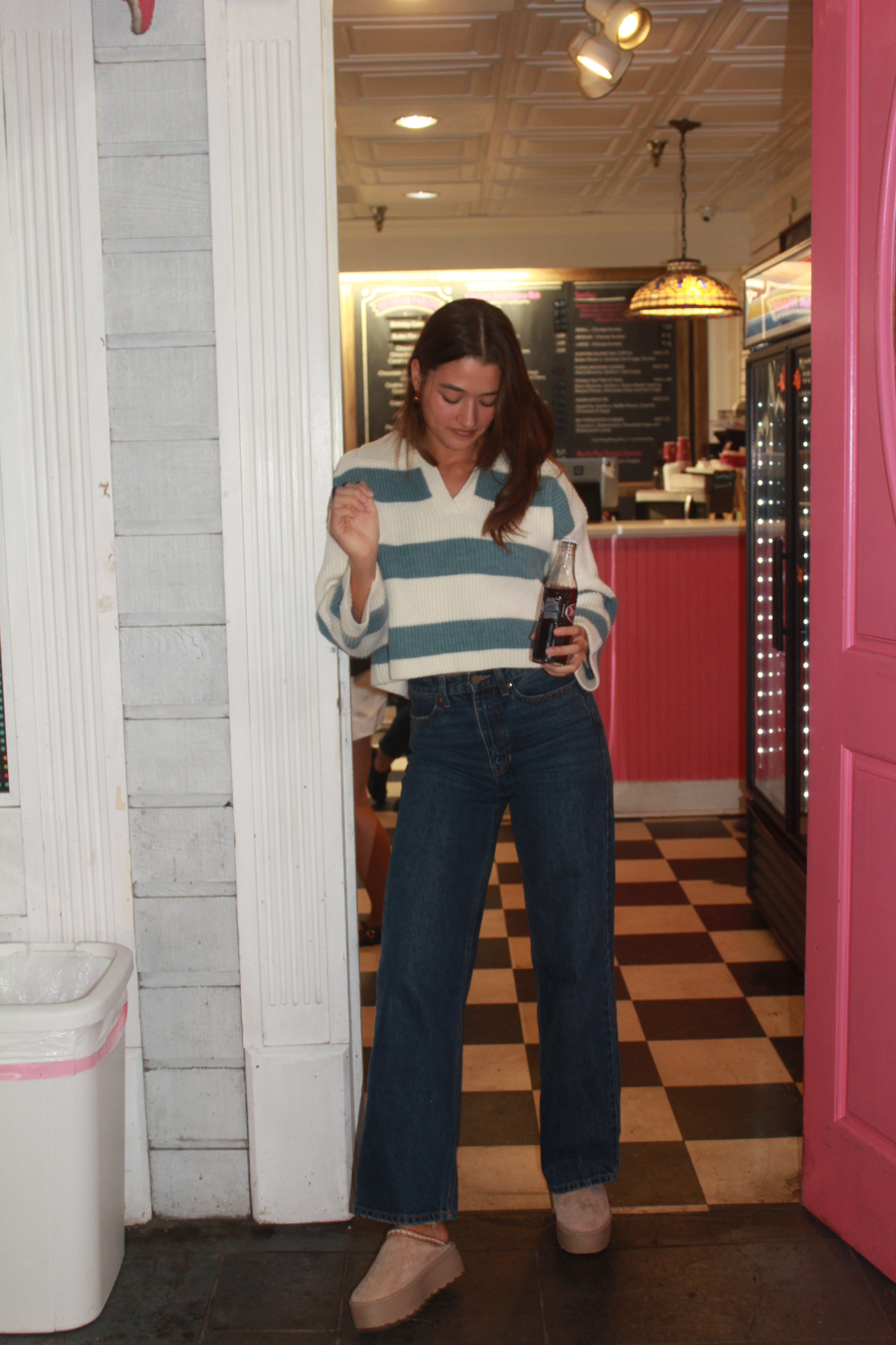 Striped Collar Sweater