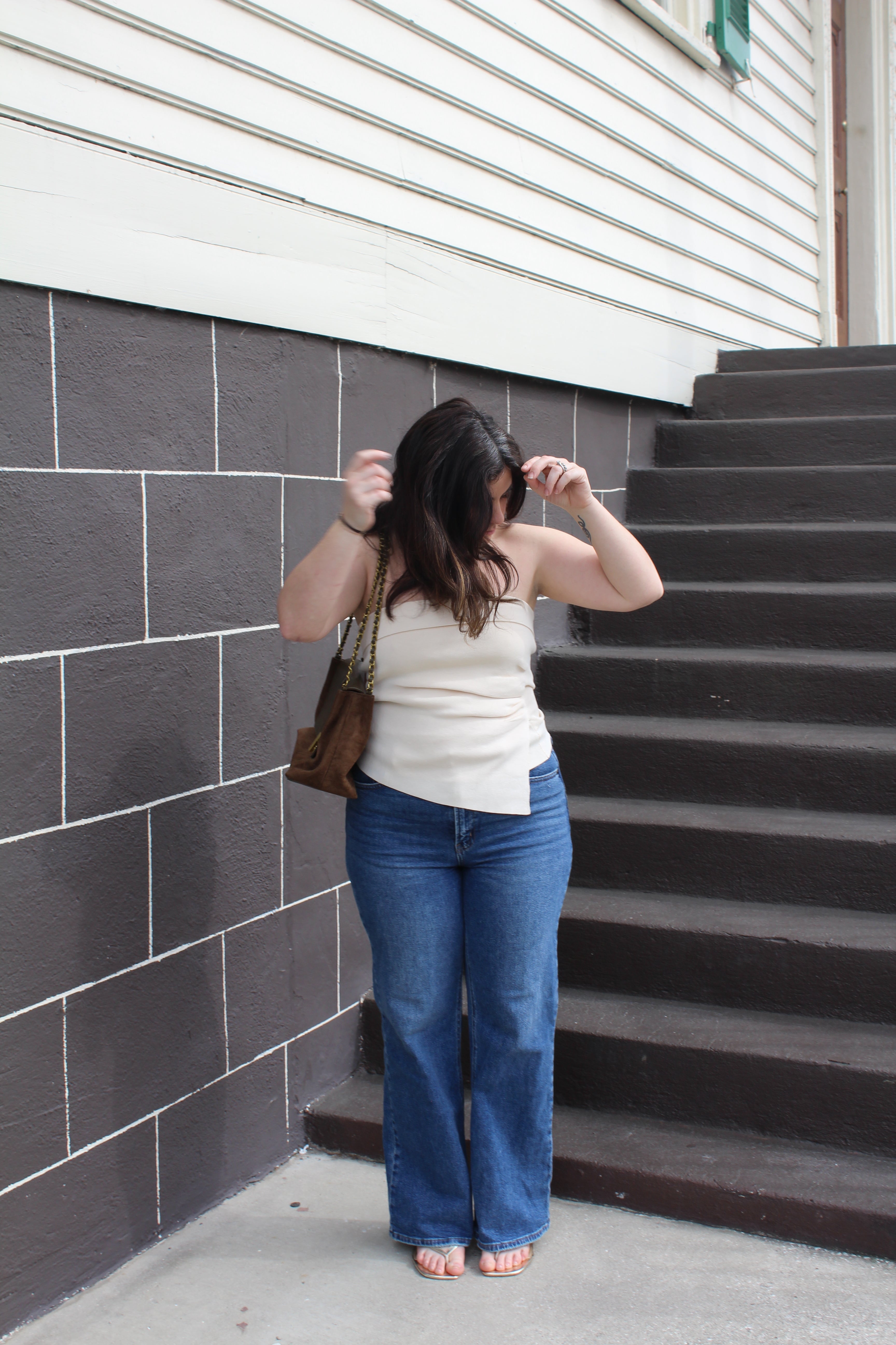 Asymmetrical Knit Tube Top