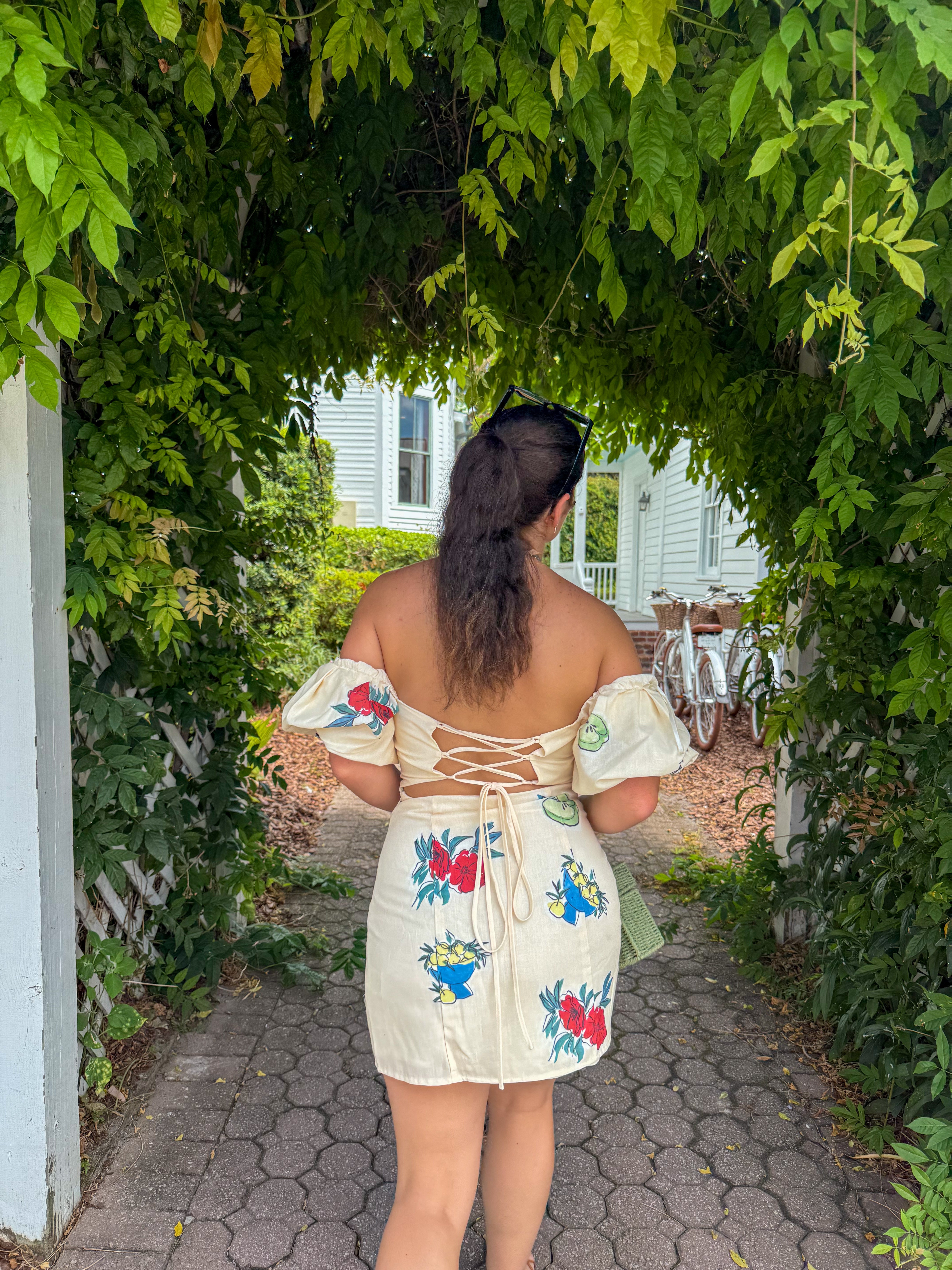Tropical Puff Sleeve Mini