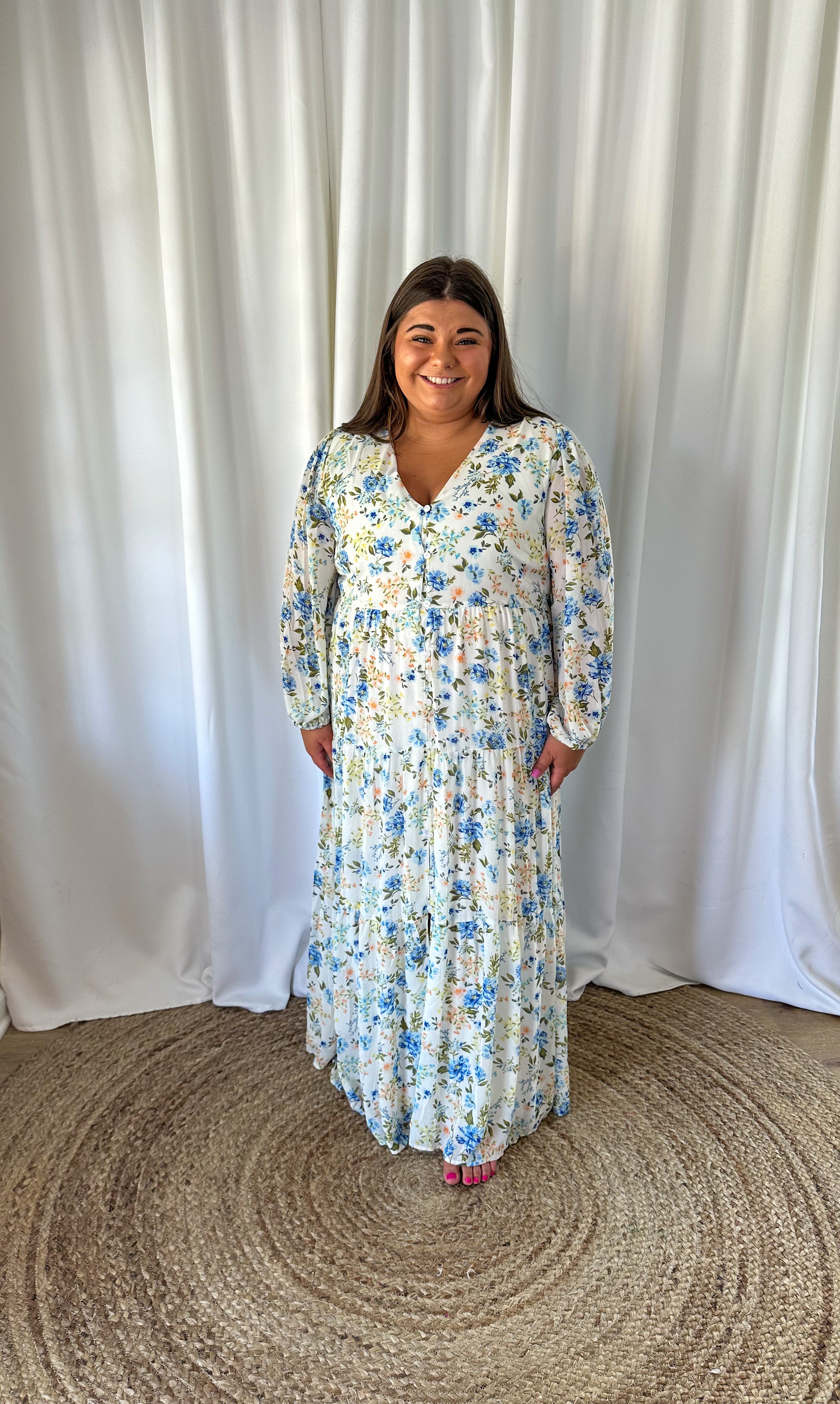 PLUS Floral Tiered Maxi