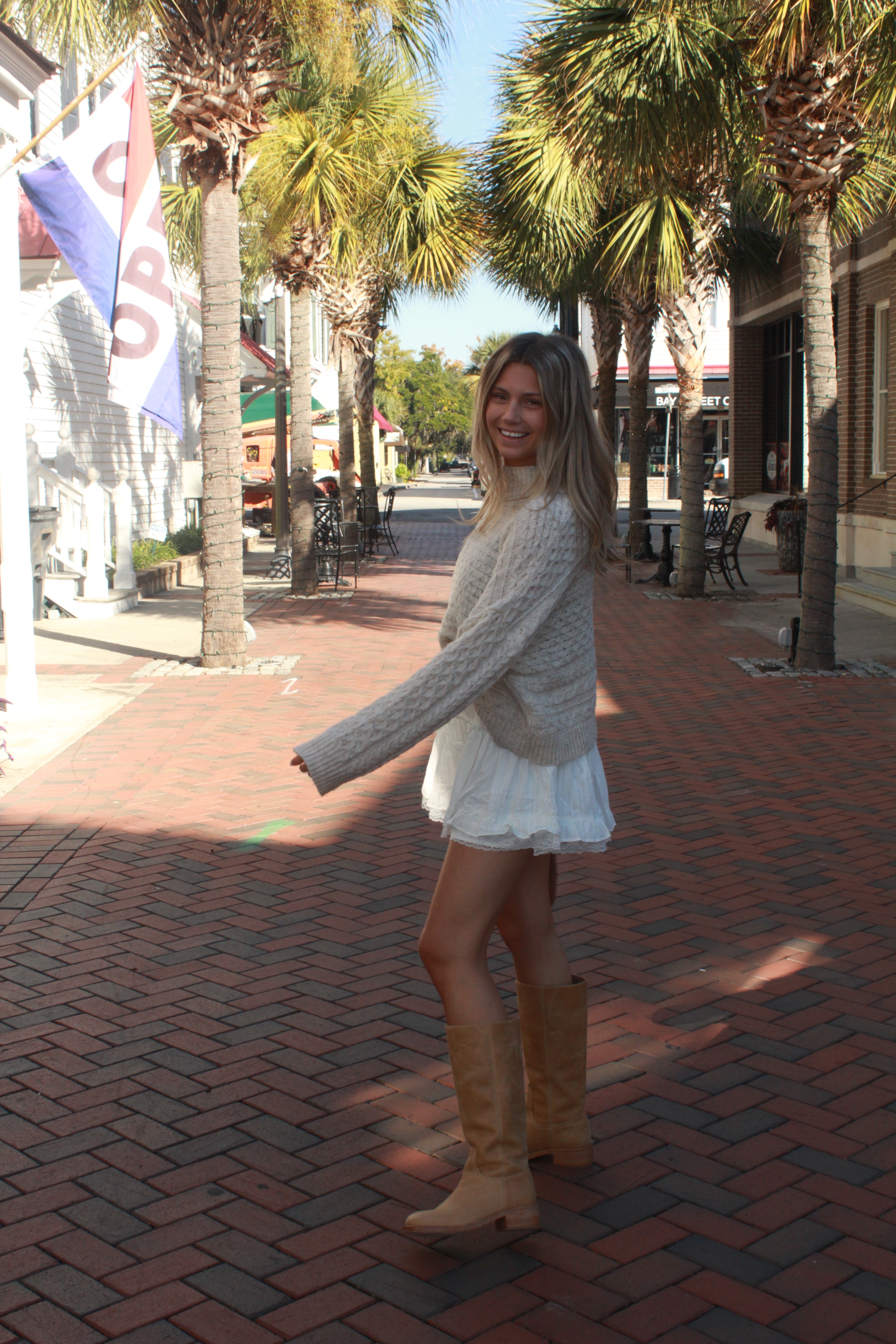 Lace Ruffled Mini Skirt