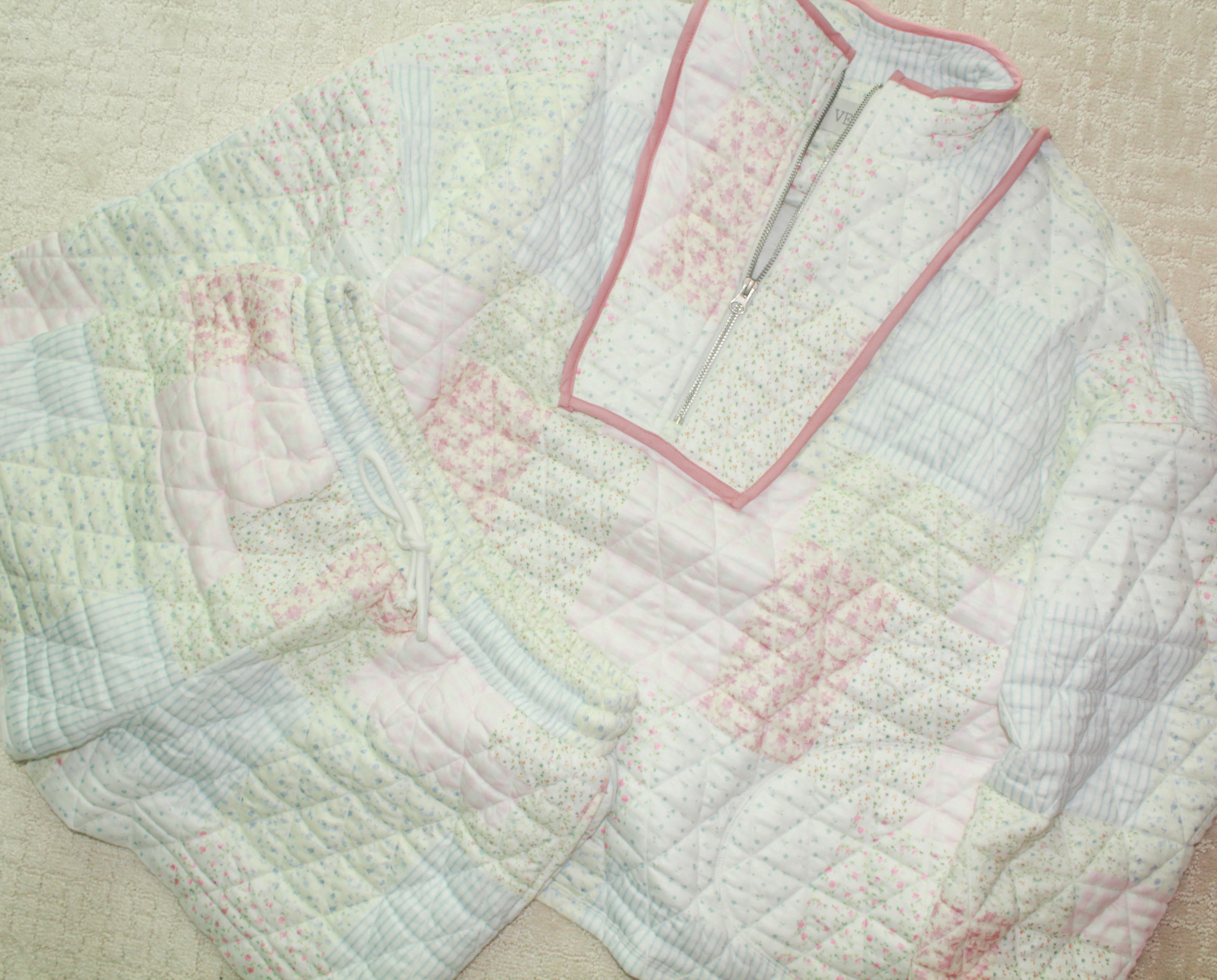 Floral Quilted Lounge Set