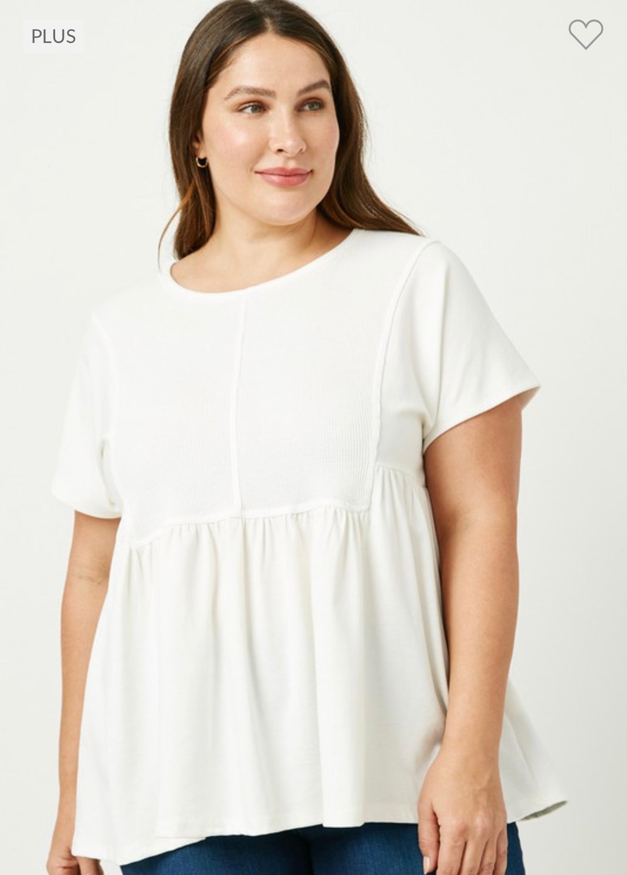 PLUS White Waffle Panel Top