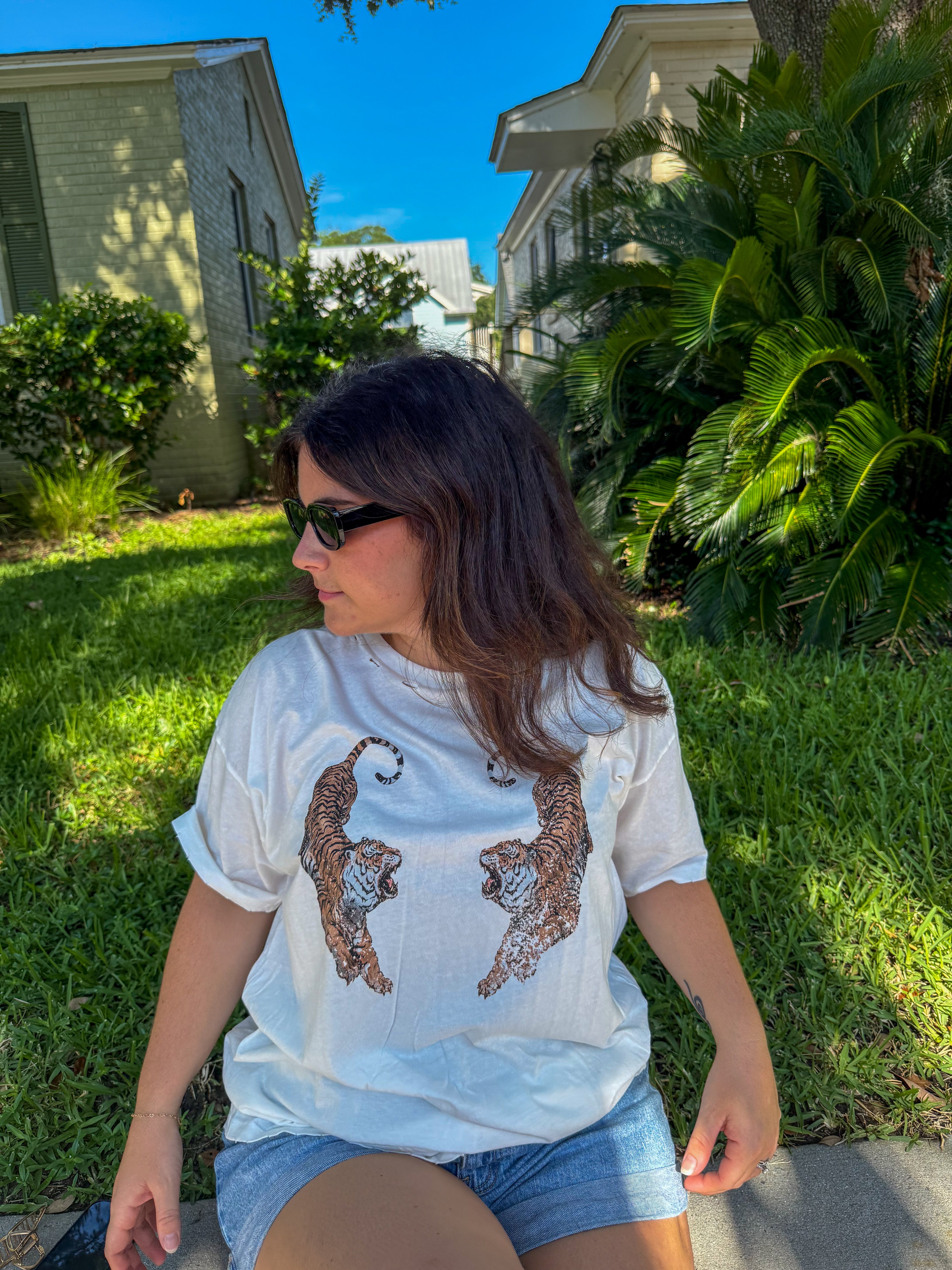 Tiger Oversized Graphic Tee