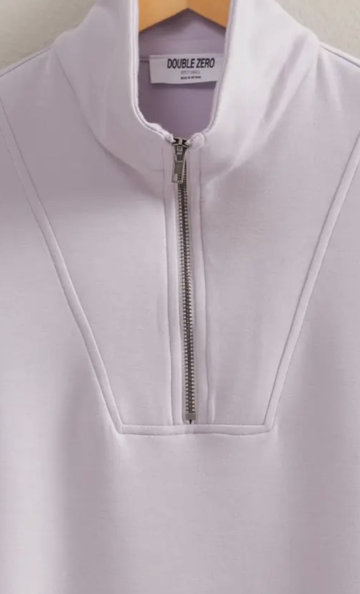 Lilac Half Zip Vest
