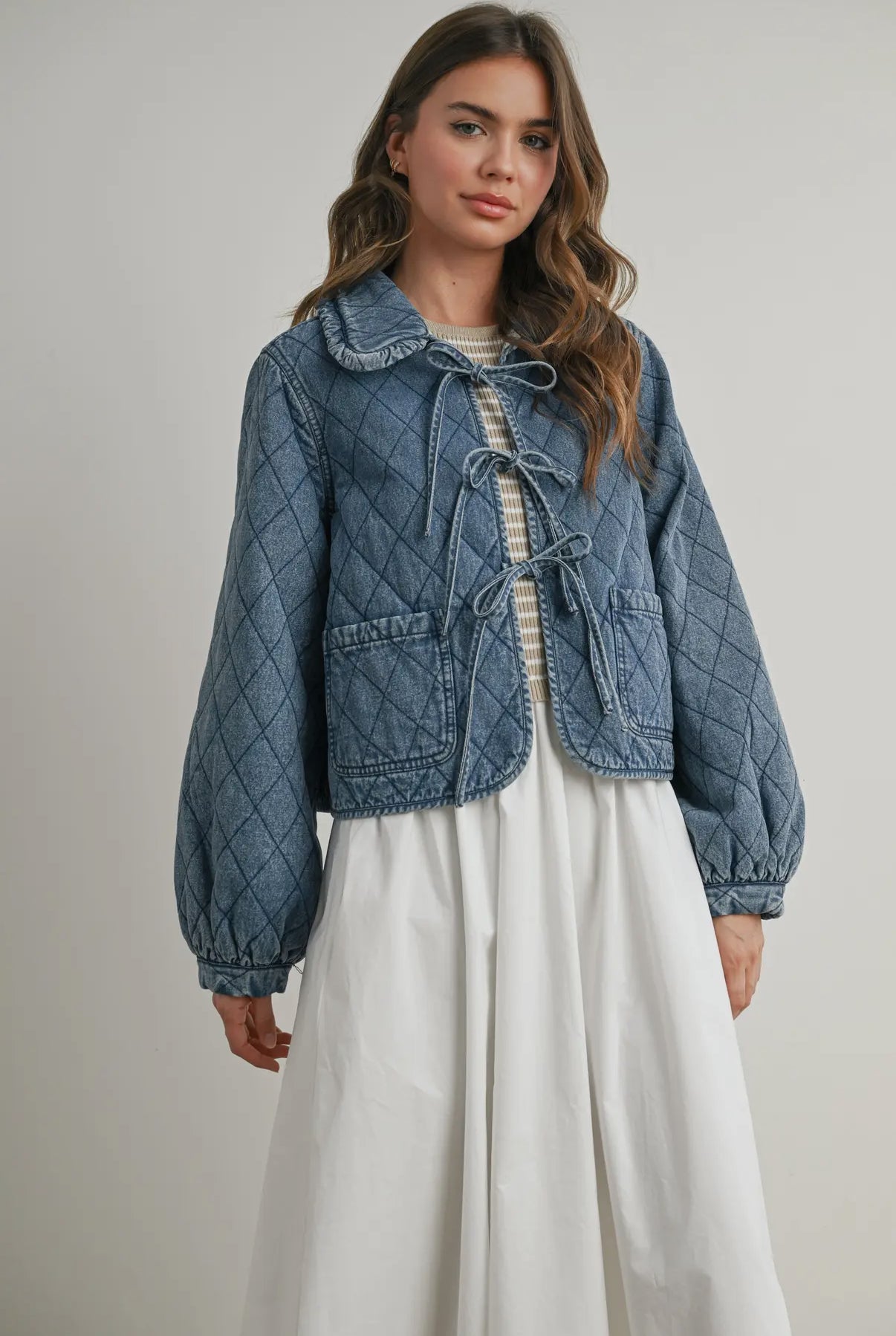 Front Tie Denim Jacket