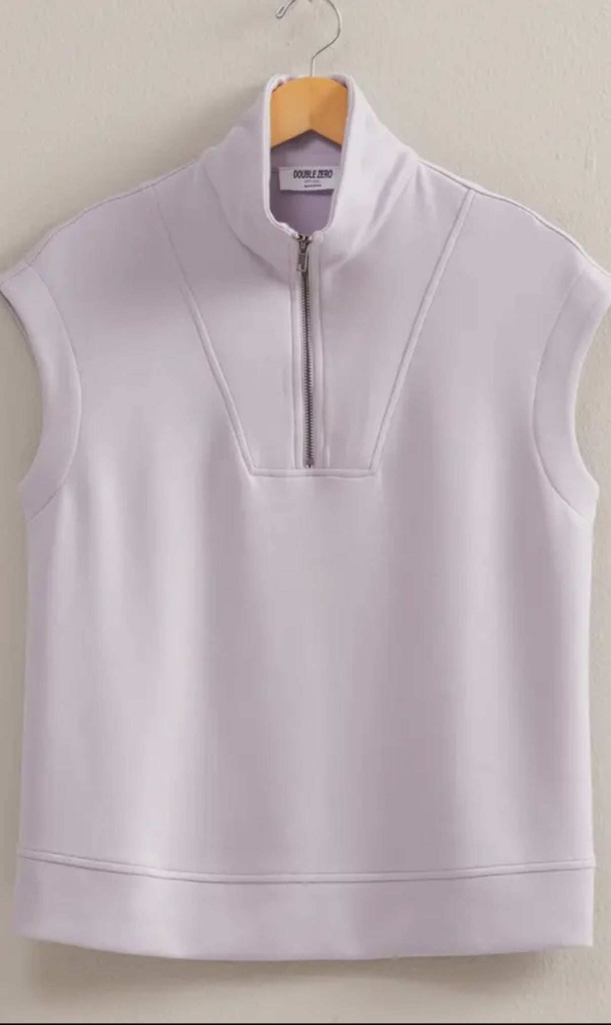 Lilac Half Zip Vest