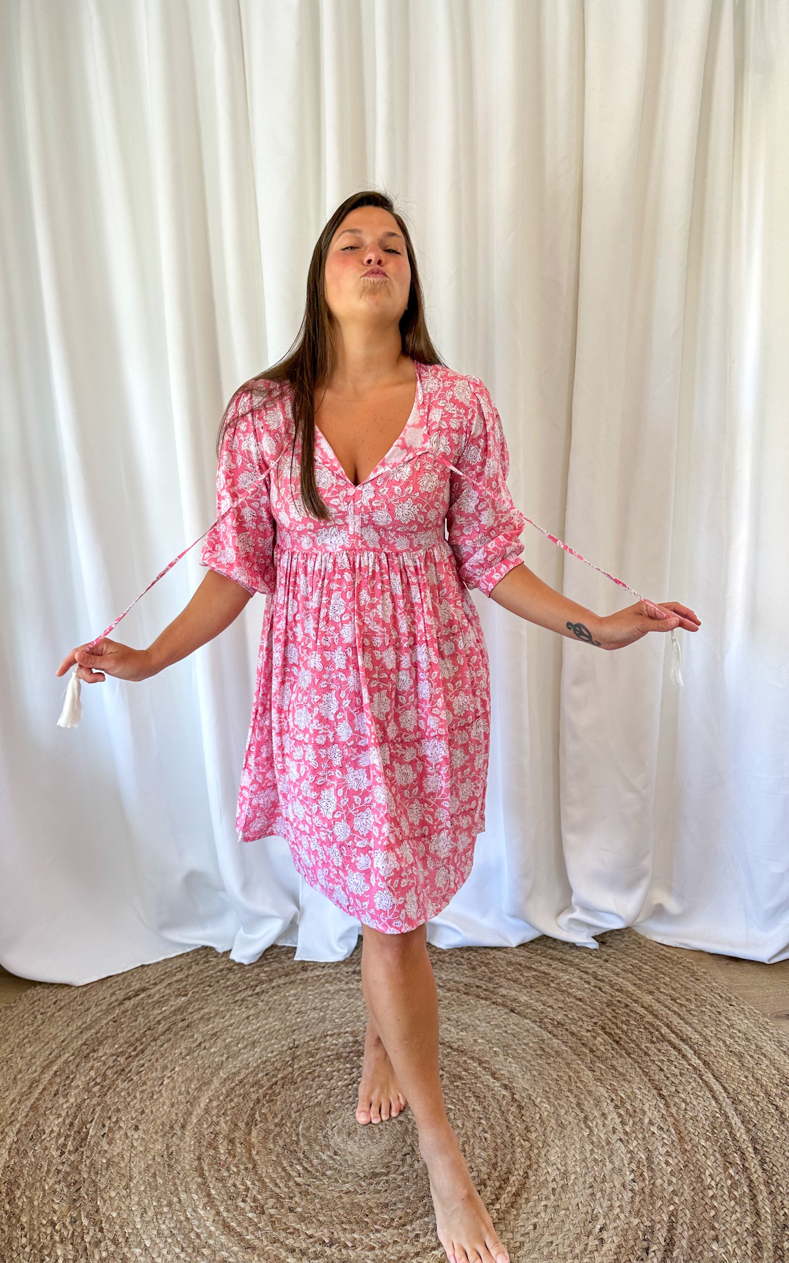 Jordan Pink Block Print Dress