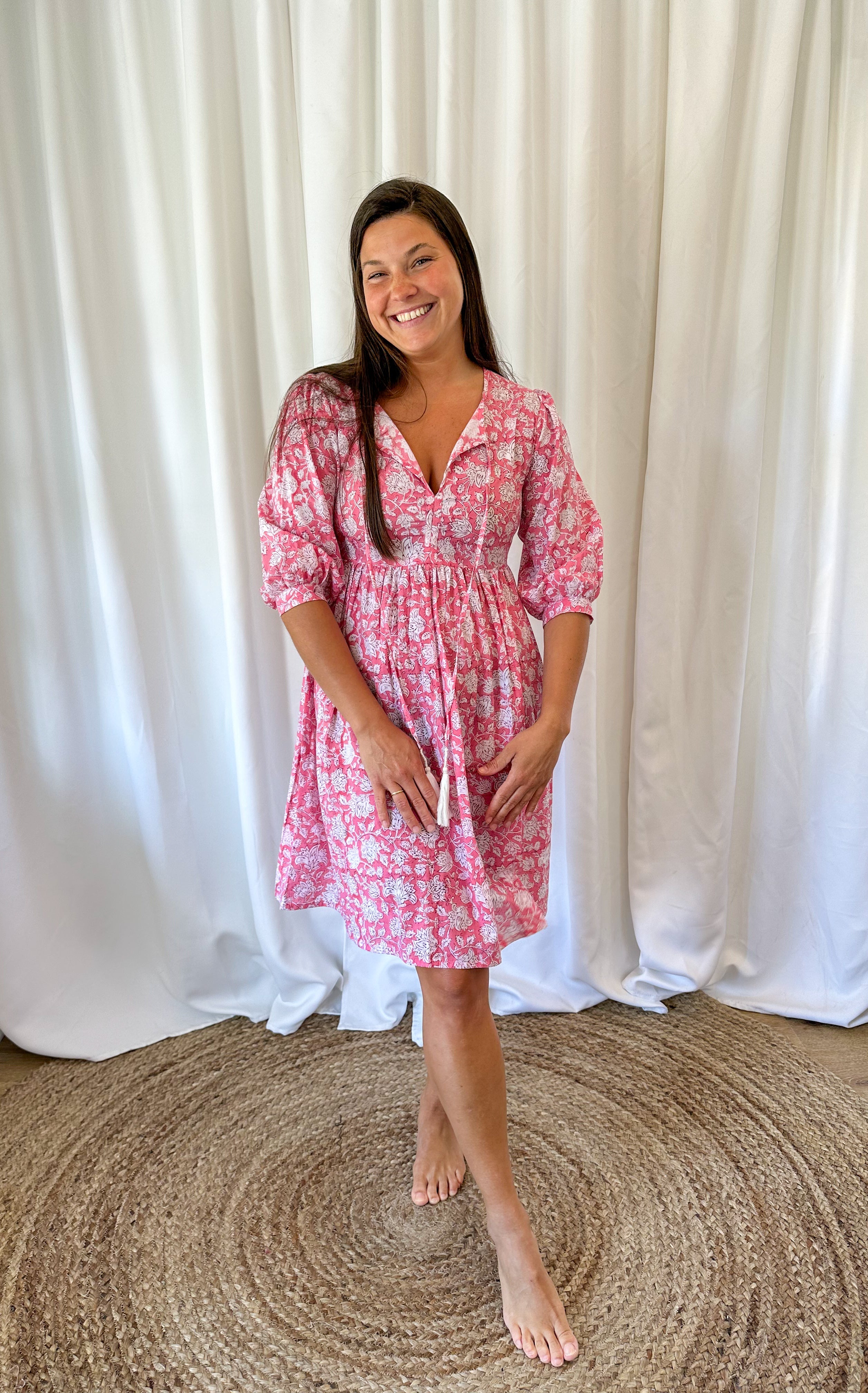 Jordan Pink Block Print Dress