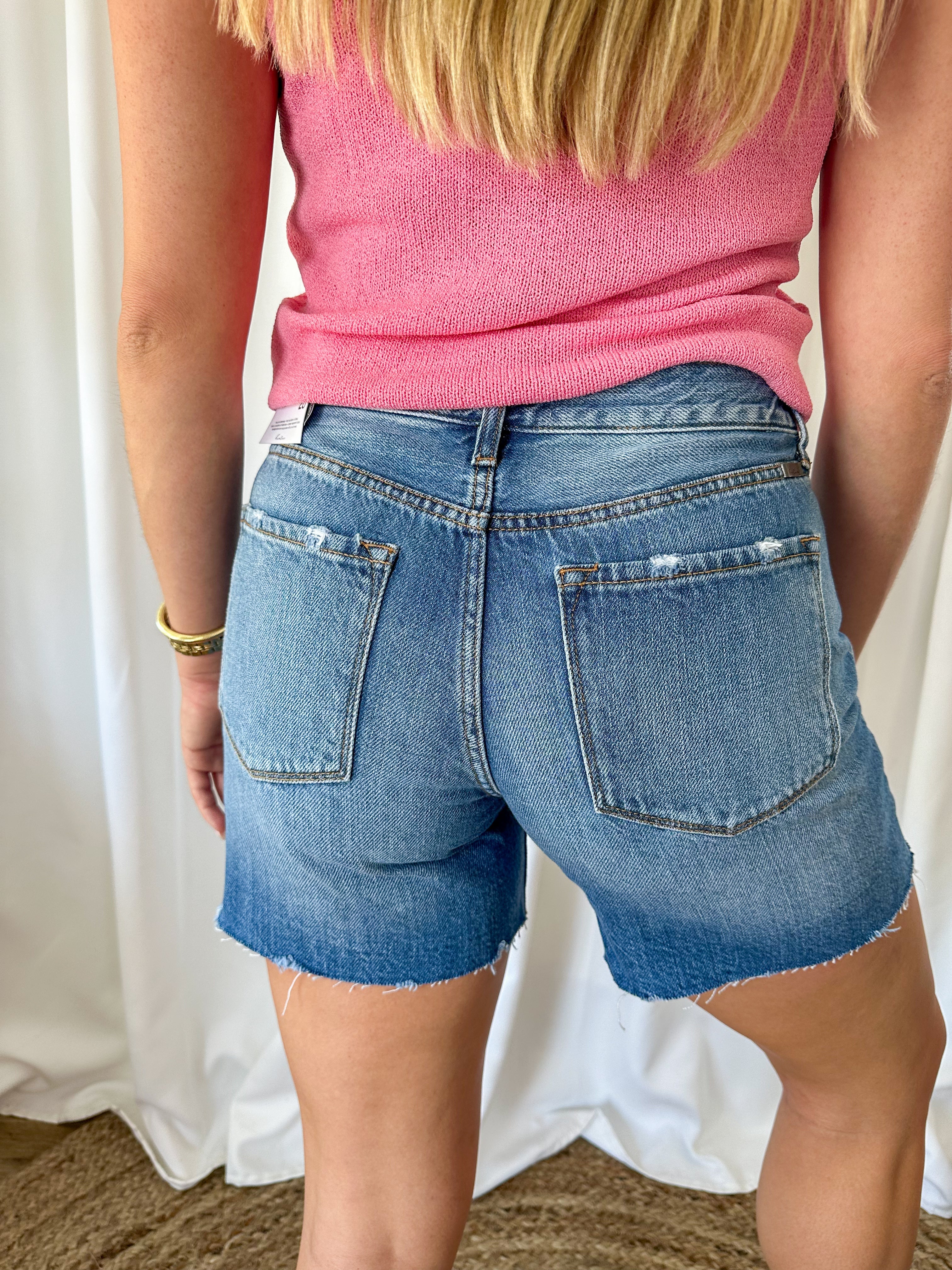 High Rise Denim Shorts