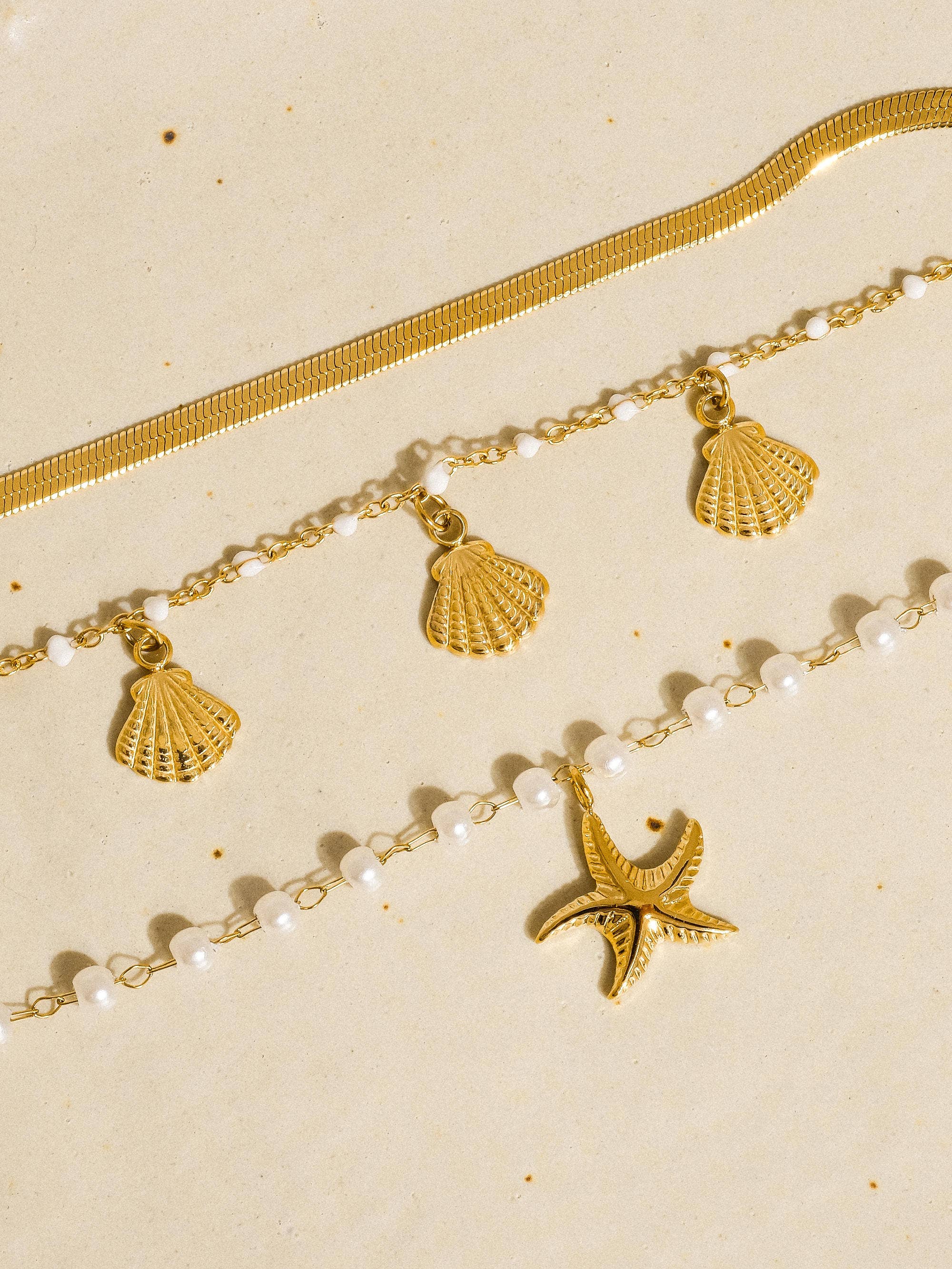 Shell Pearl Bracelet Set