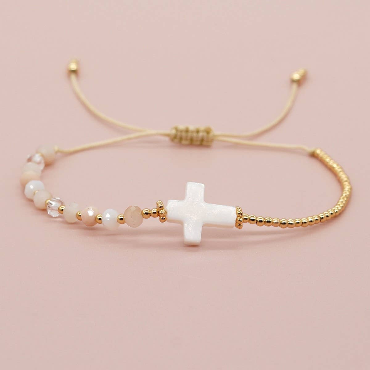 Cross Beaded Bracelet
