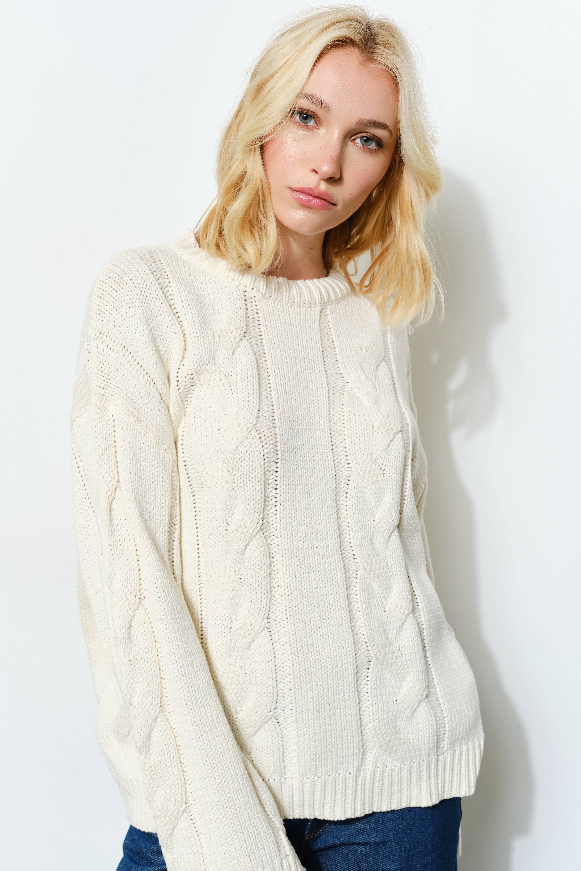 Oversized Cable Knit Sweater
