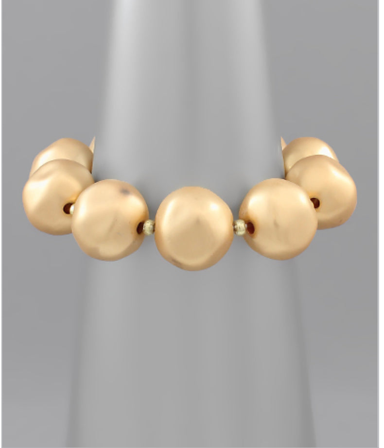 Big Bead Gold Bracelets