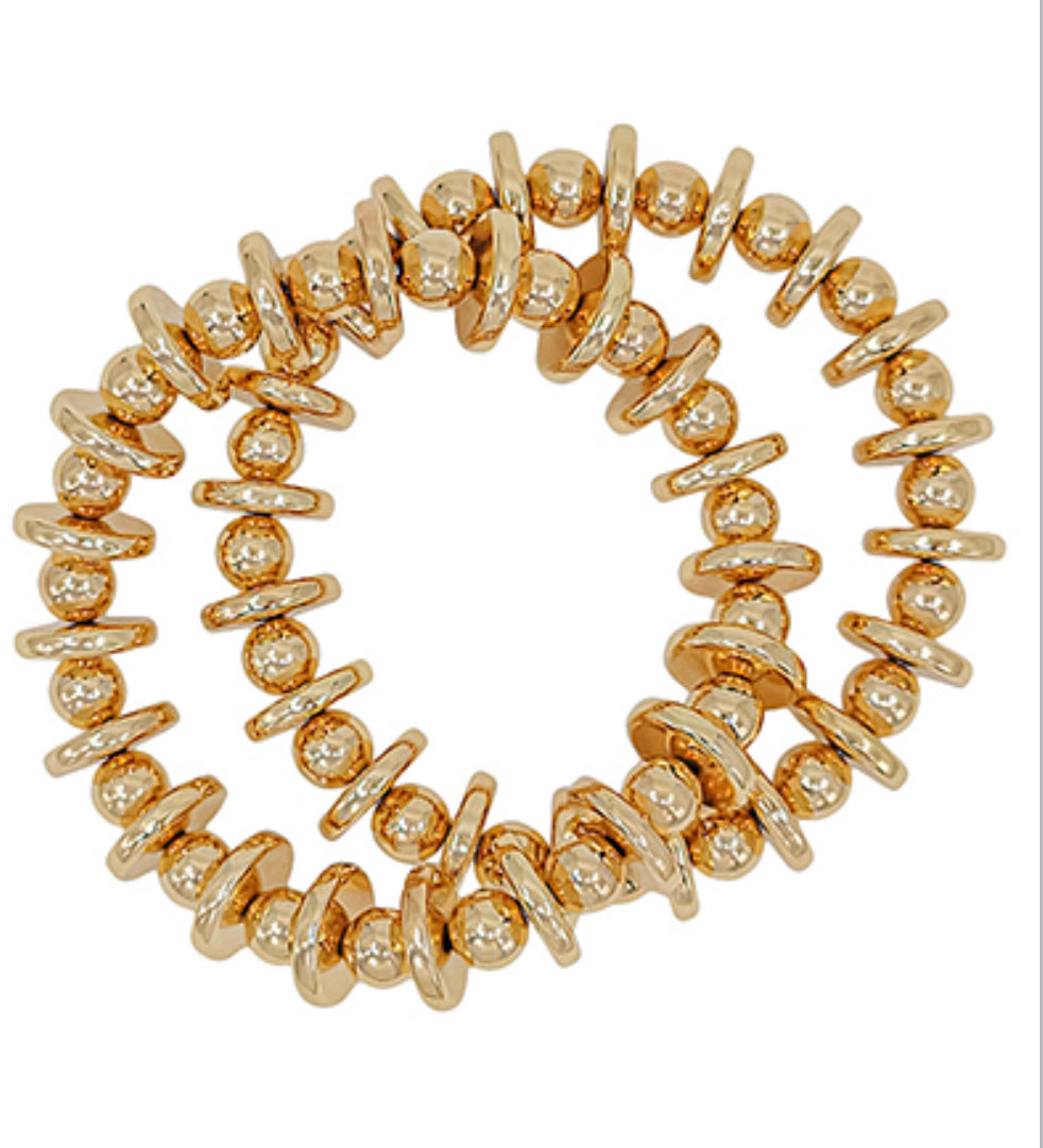 Gold 2 Row Gold Bracelet