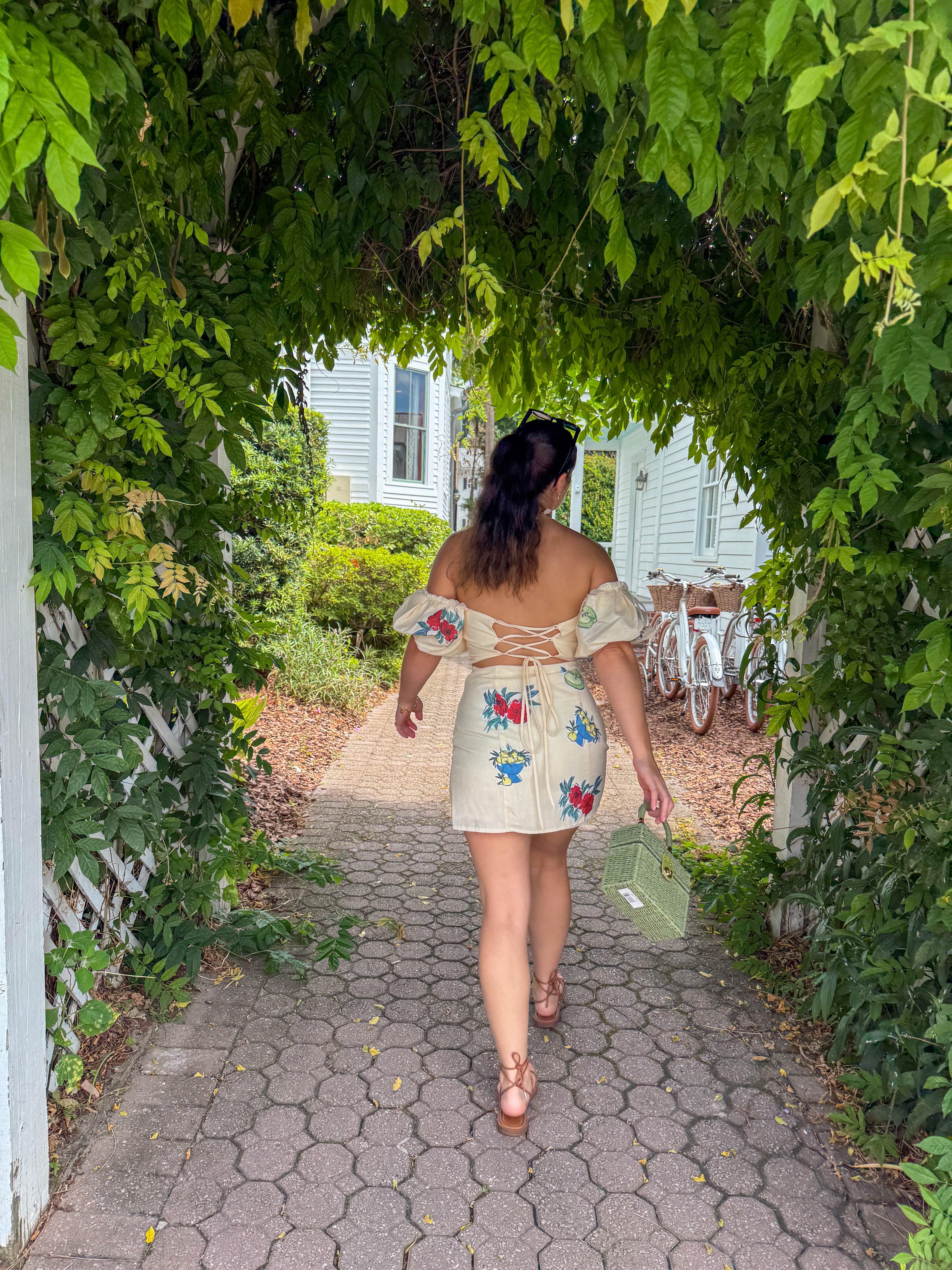 Tropical Puff Sleeve Mini
