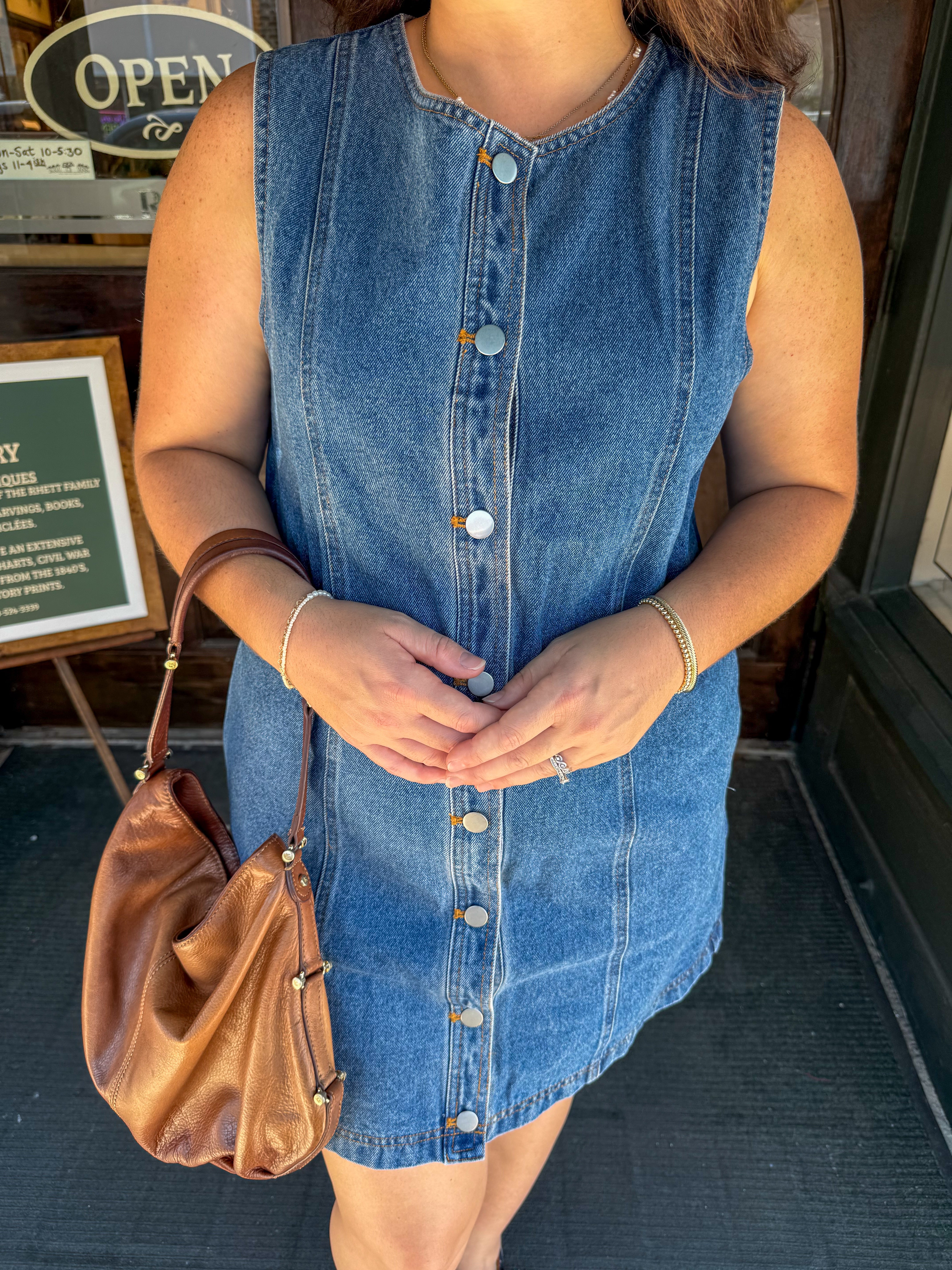 Button Down Denim Mini