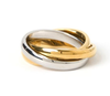 Triple Band Ring- 3 band Steel Ring 14K