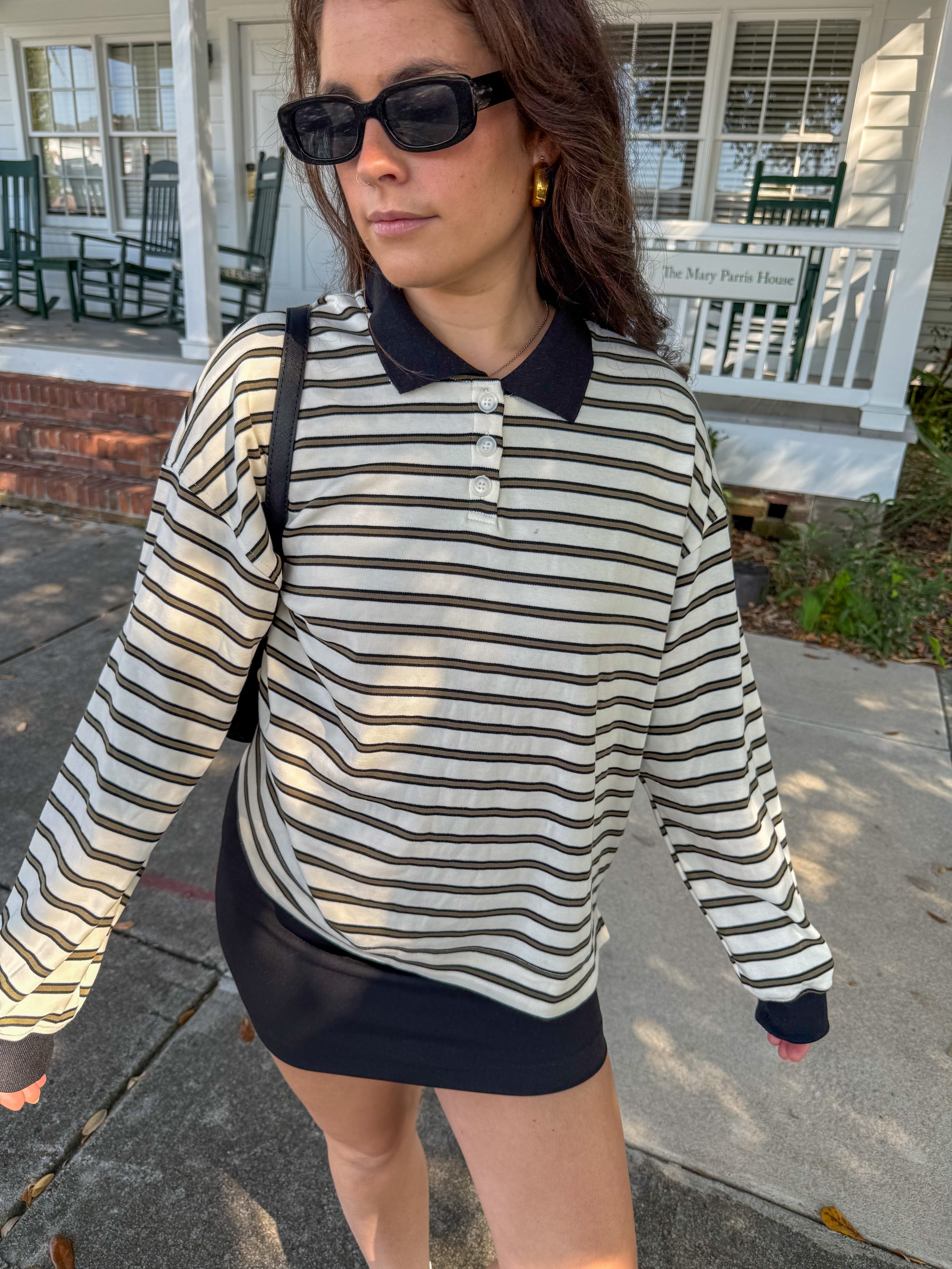Striped Rugby Polo