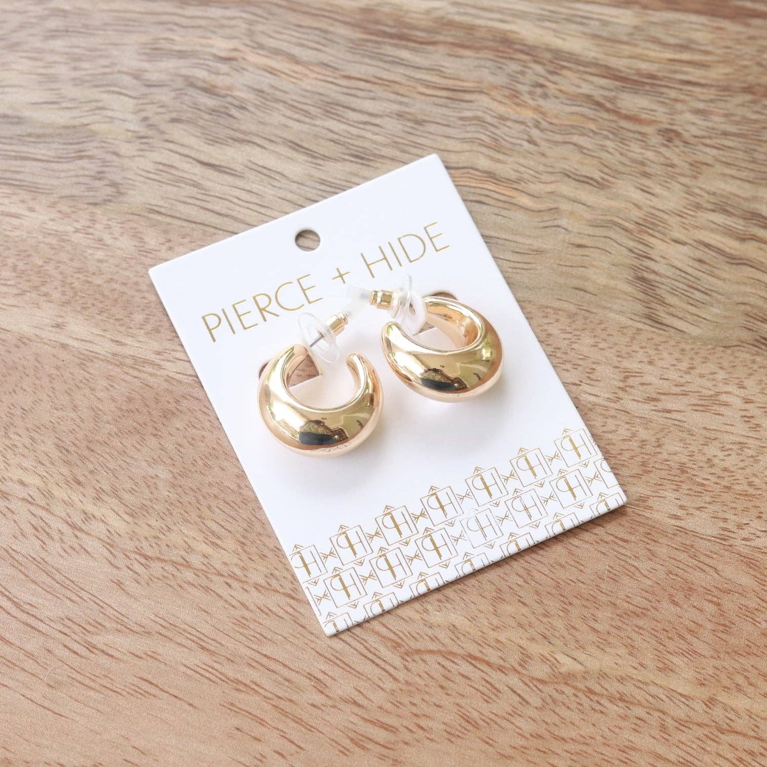 Petite Gold Teardrop Hoop Earrings