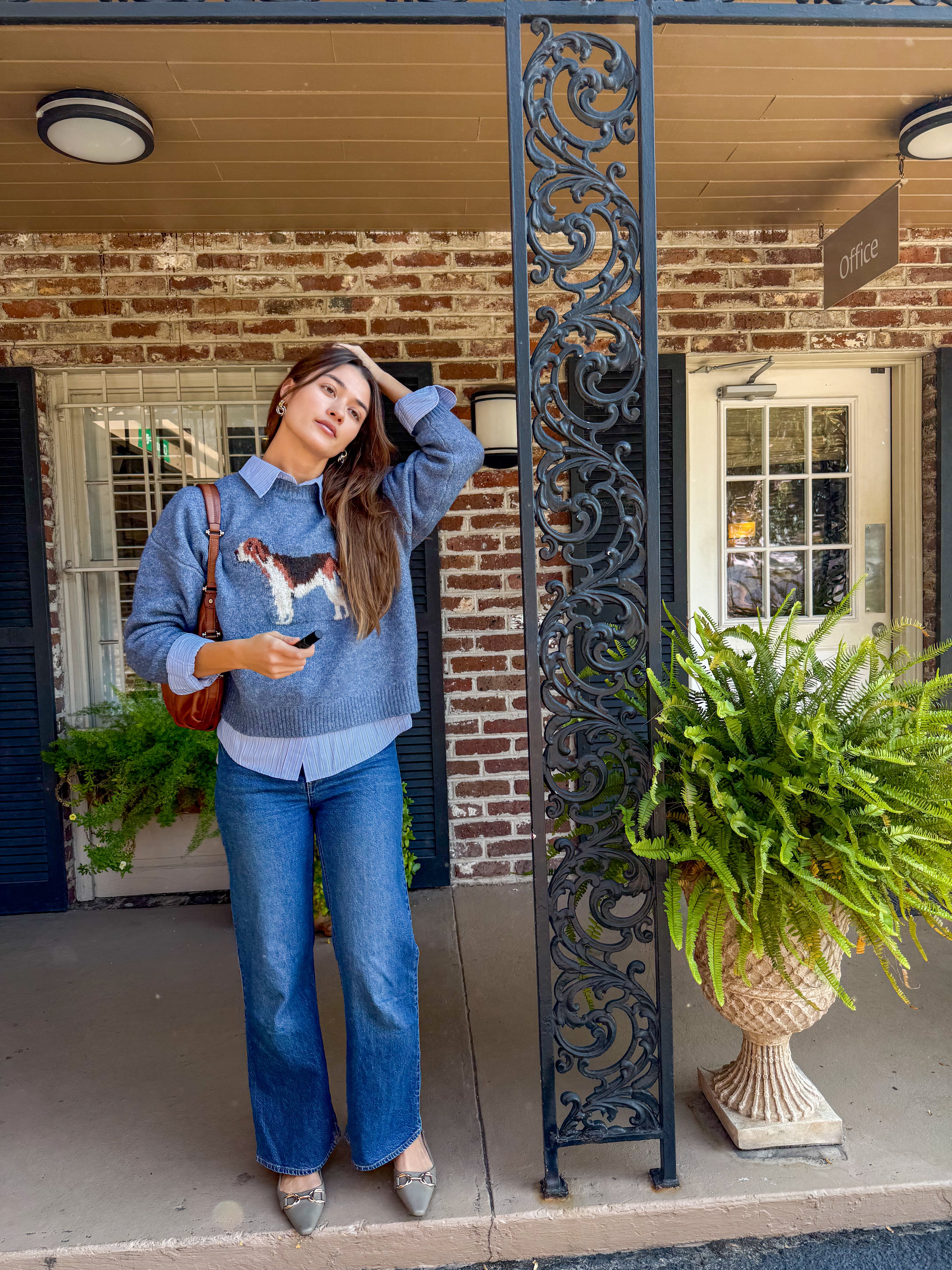 Antique Blue Hound Sweater