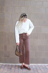 Chocolate Wide Leg Denim