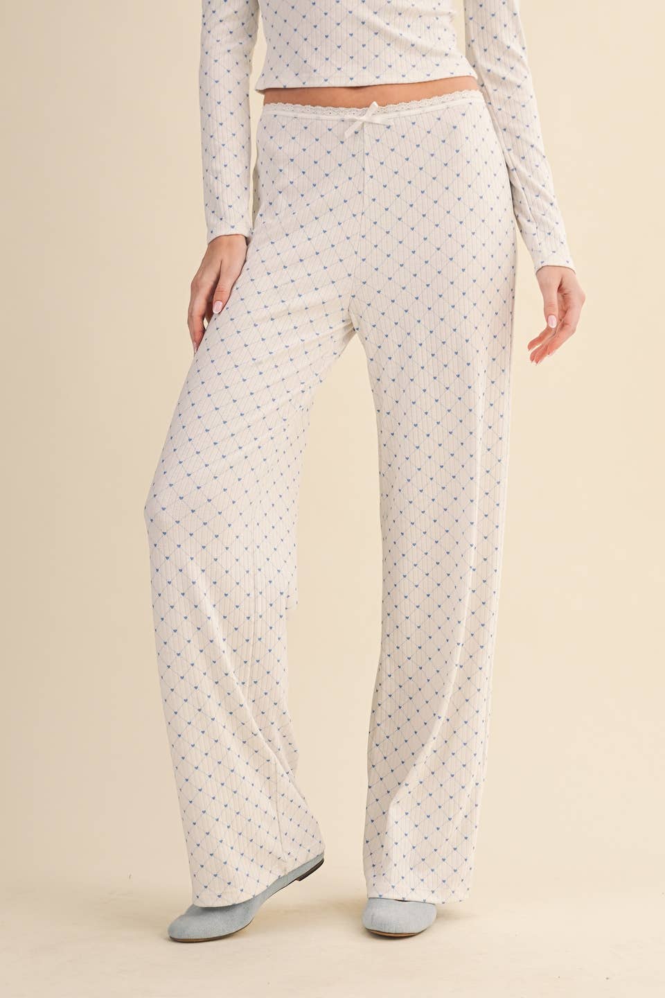 Heart Pointelle Lounge Set