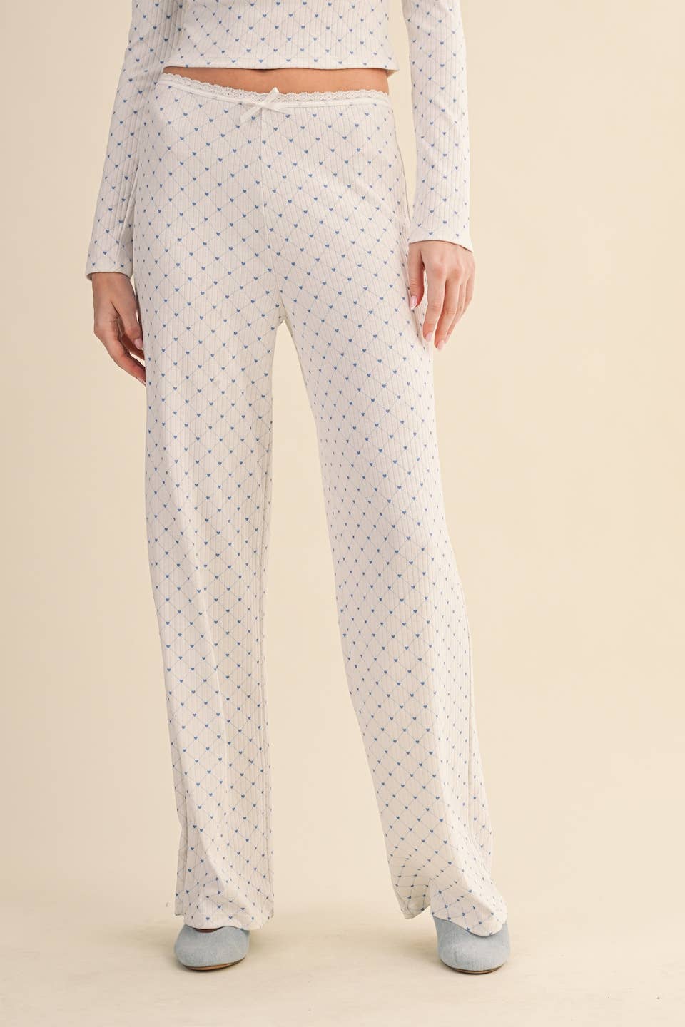 Heart Pointelle Lounge Set