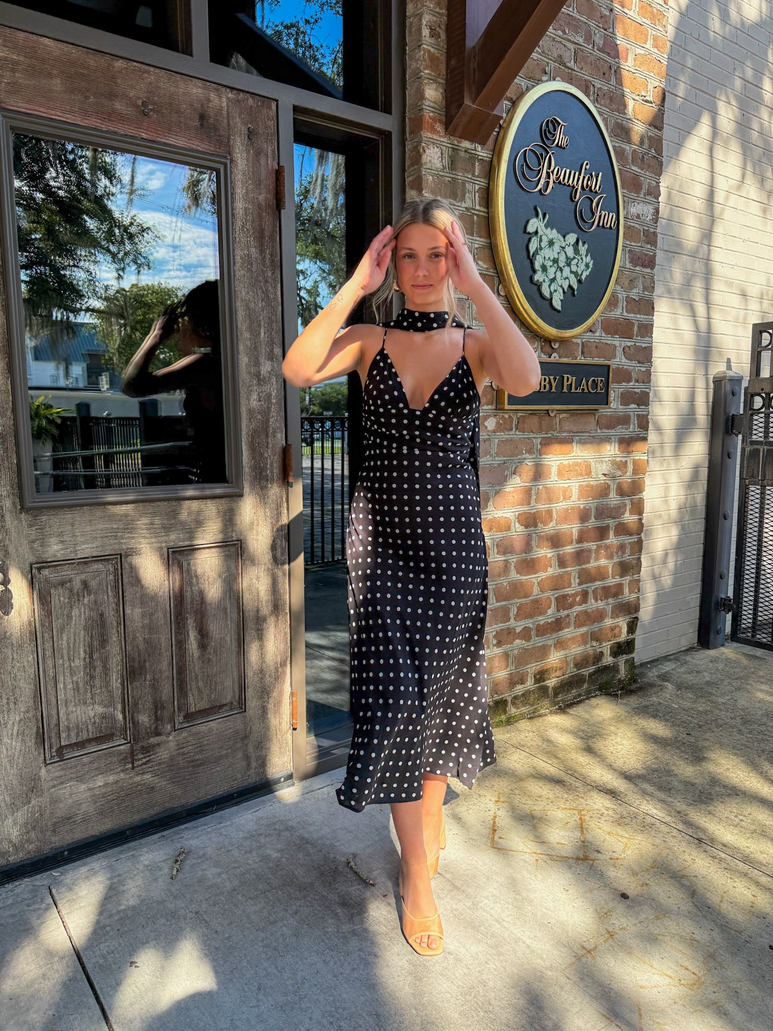 Polka Dot Chiffon Maxi