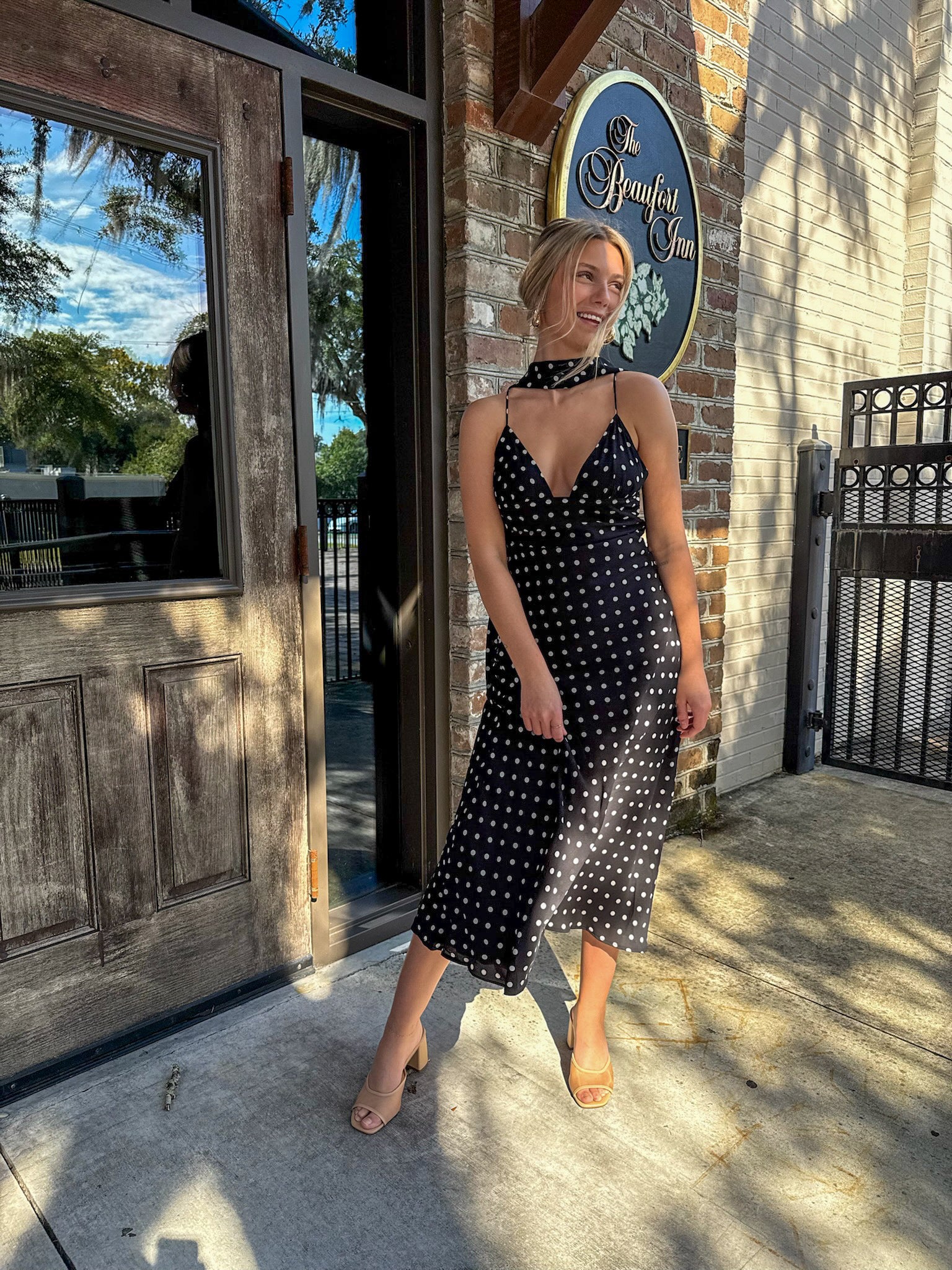 Polka Dot Chiffon Maxi