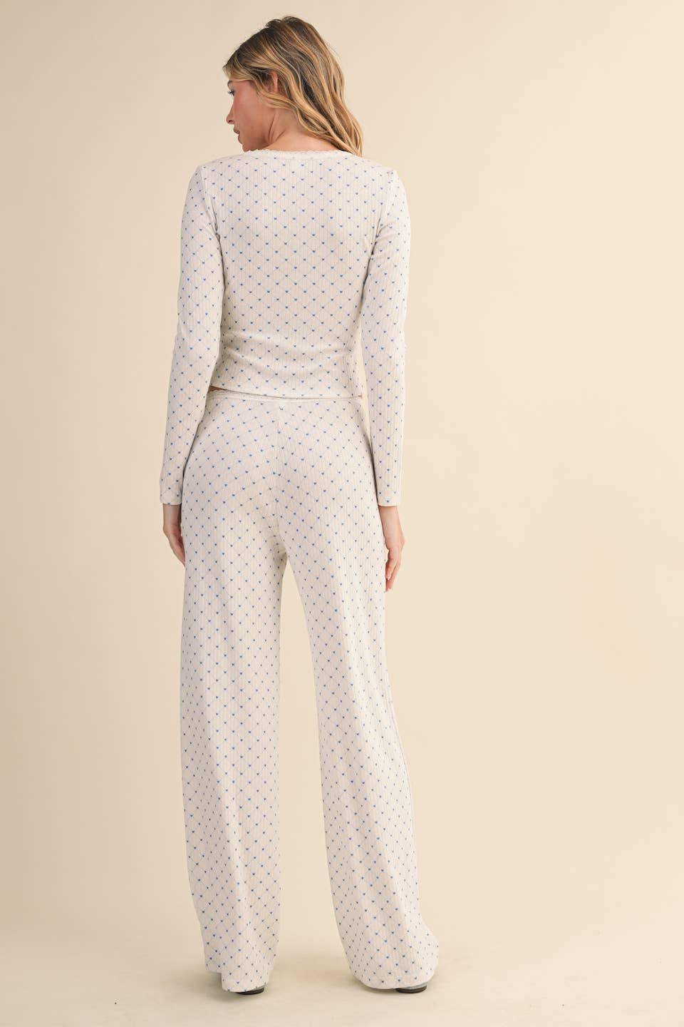 Heart Pointelle Lounge Set