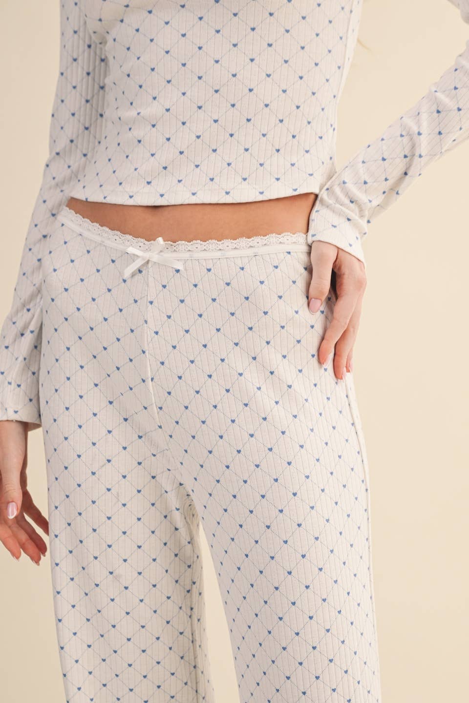 Heart Pointelle Lounge Set