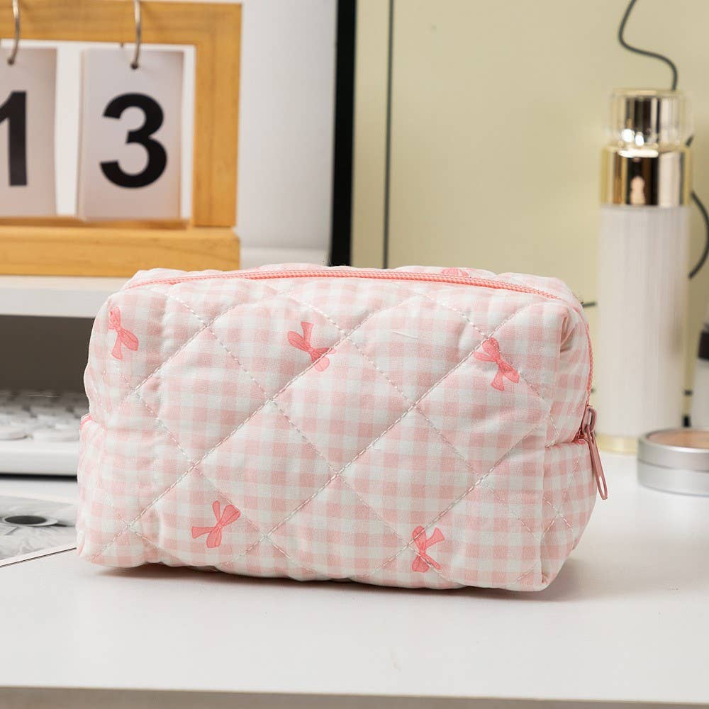 Quilted Cosmetic Pouch