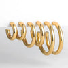 Gold Hoops Metal Chunky Hoops Statement Earrings 3 sizes