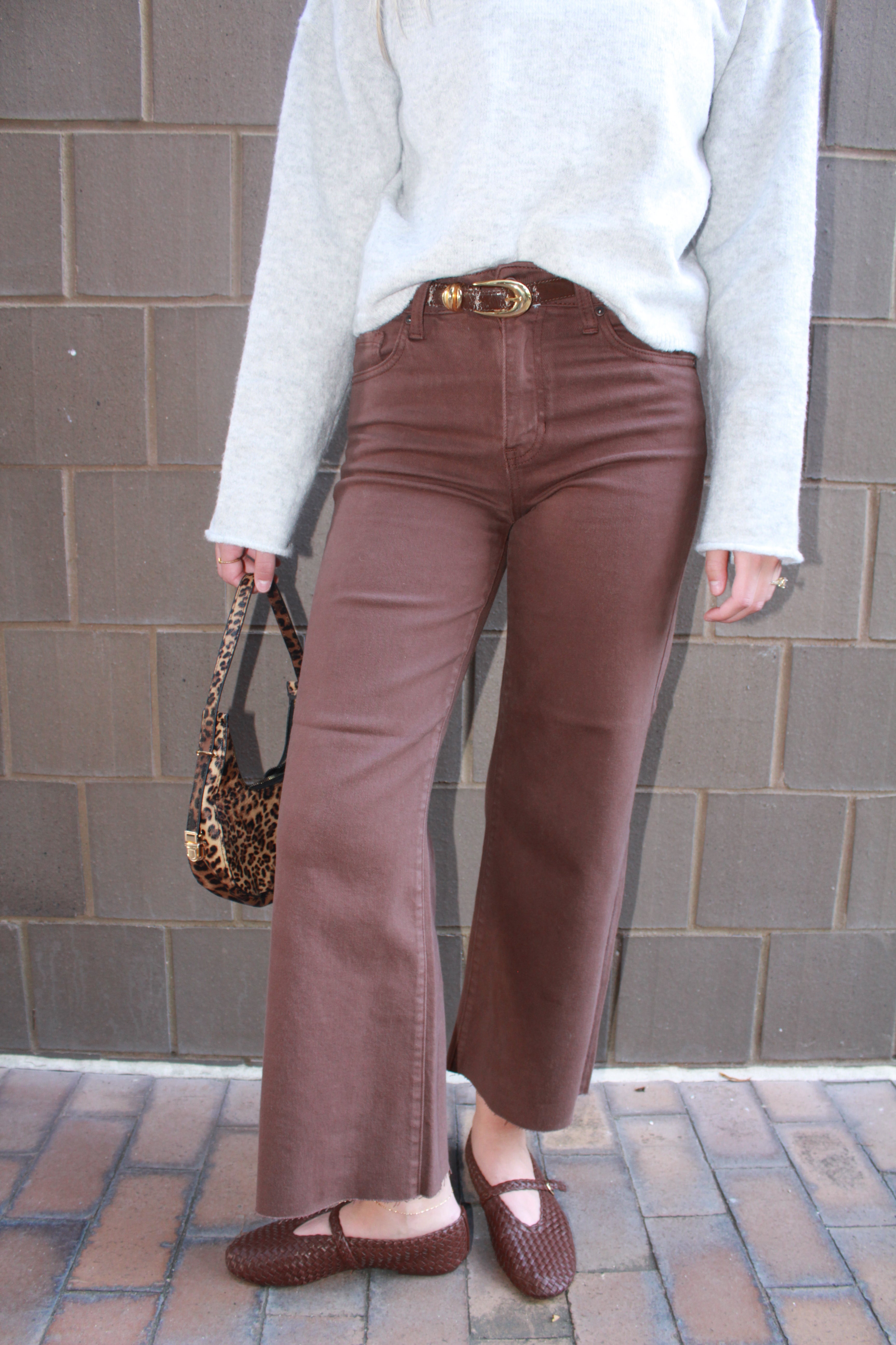 Chocolate Wide Leg Denim