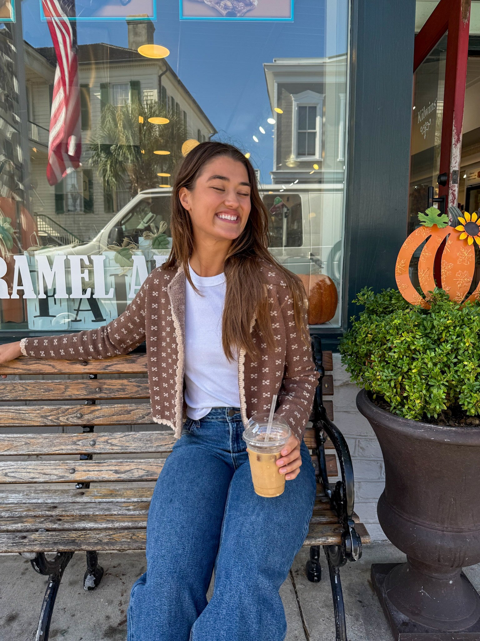 Cocoa Scalloped Cardigan