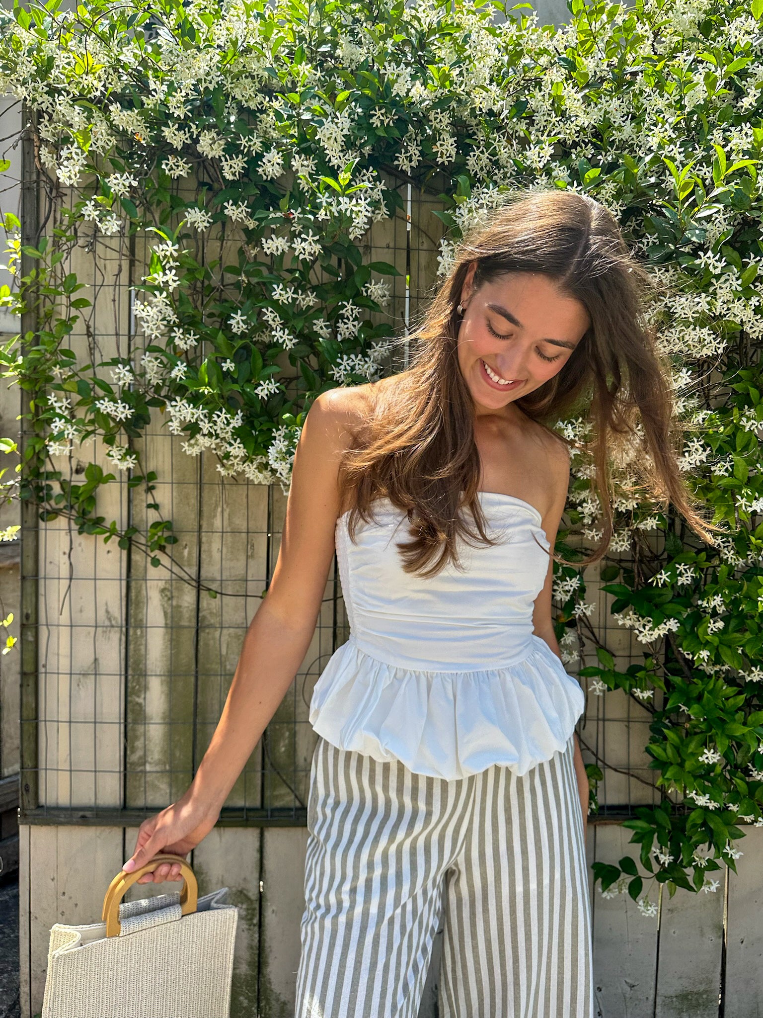 Cotton Bubble Hem Top